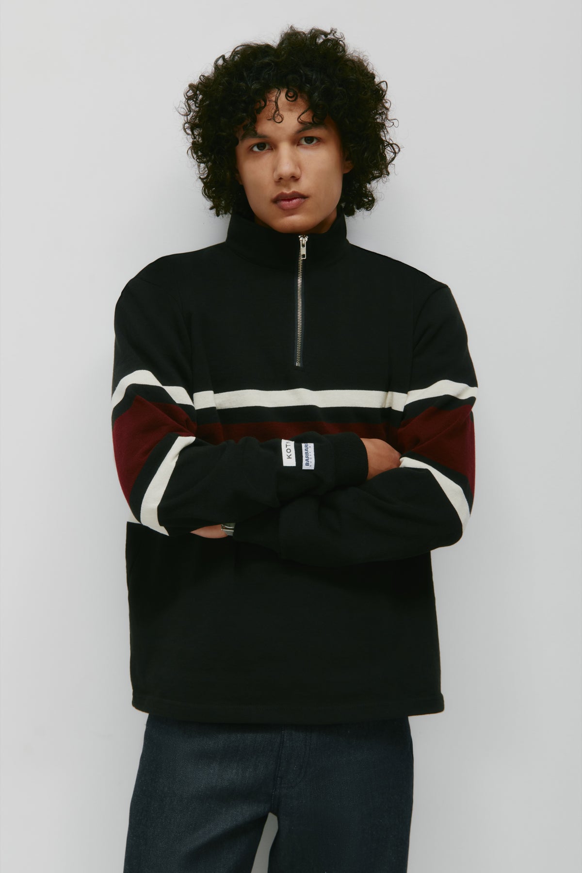 Barbarian Zip Rugby Black Ivory Harvard