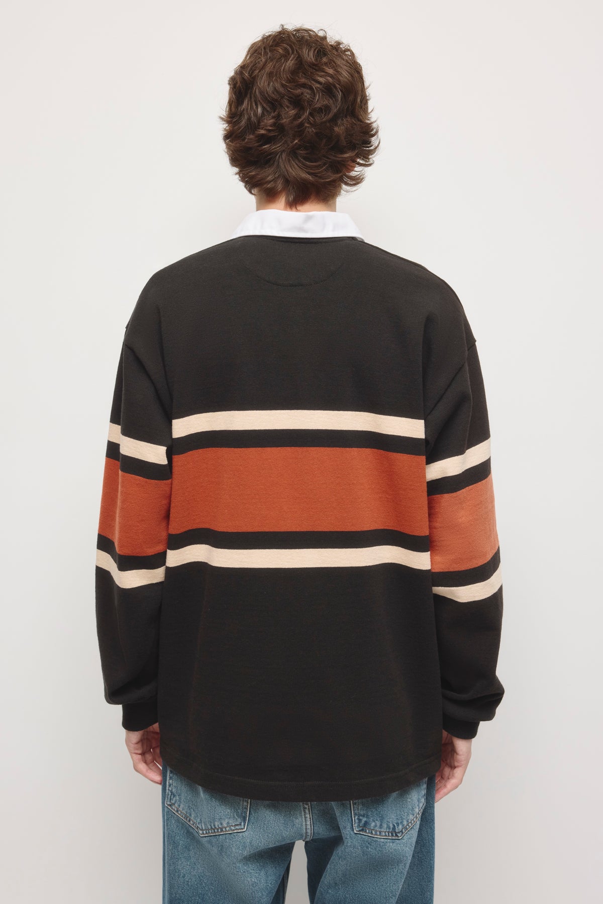 Barbarian Rugby in Black/Rust Stripe