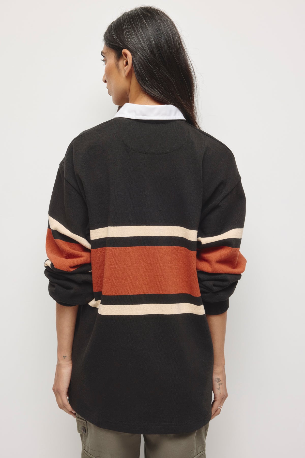 Barbarian Rugby in Black/Rust Stripe