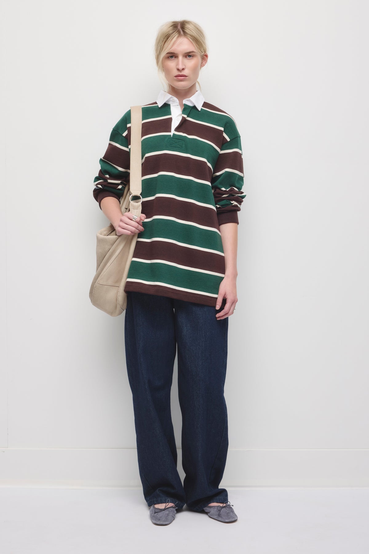 Barbarian Rugby in Brown/Bottle Green/Ivory