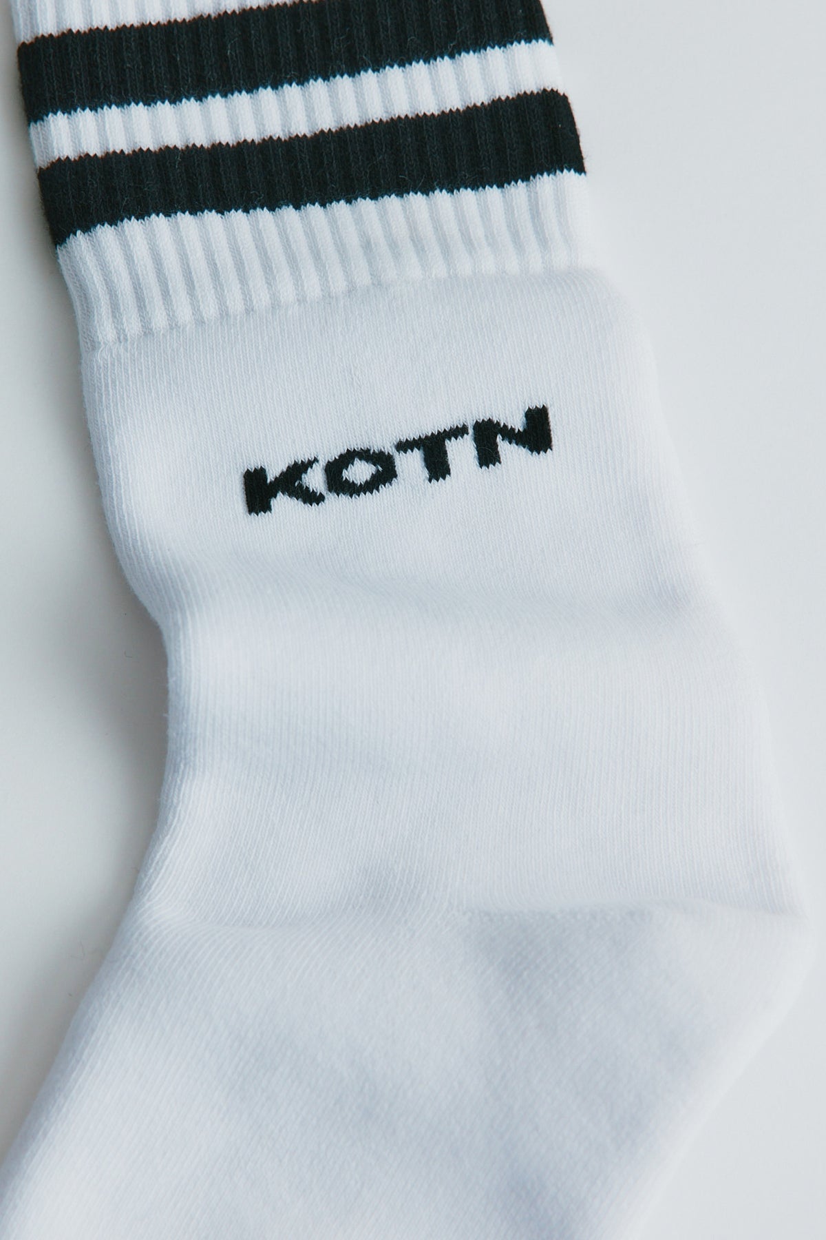 Crew Socks in Black Stripe