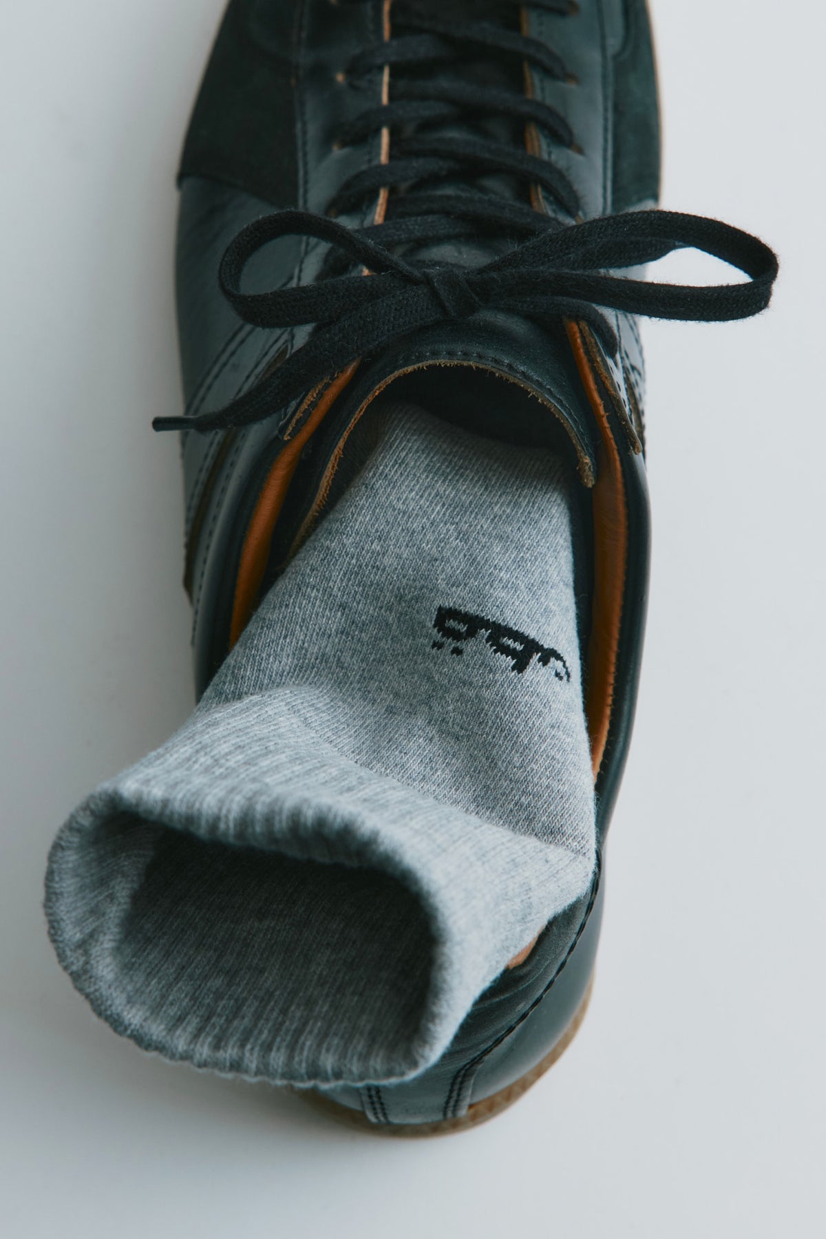 Chaussettes mi-mollet en gris chiné