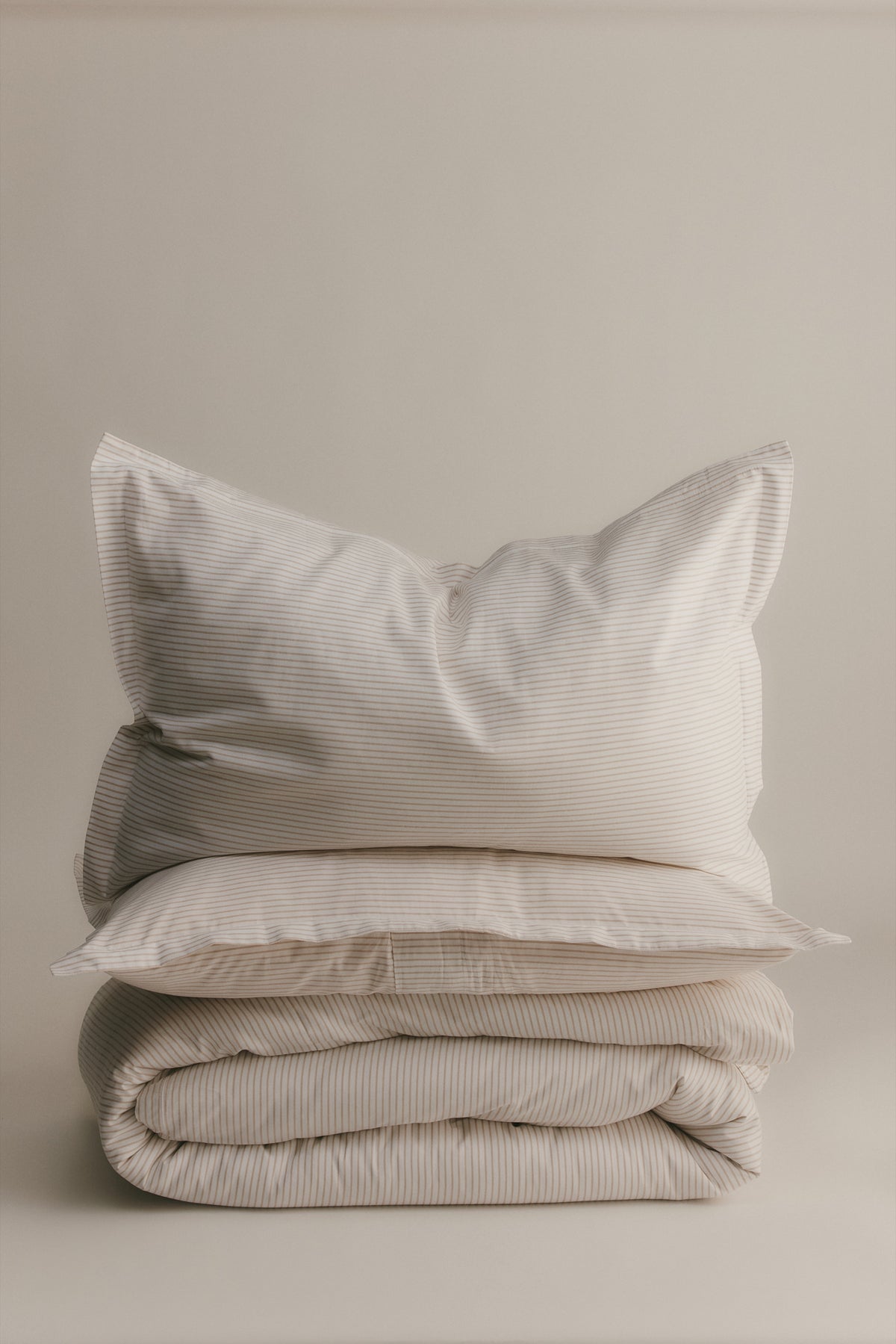 Duvet Cover Sham Set Aluminum White Stripe