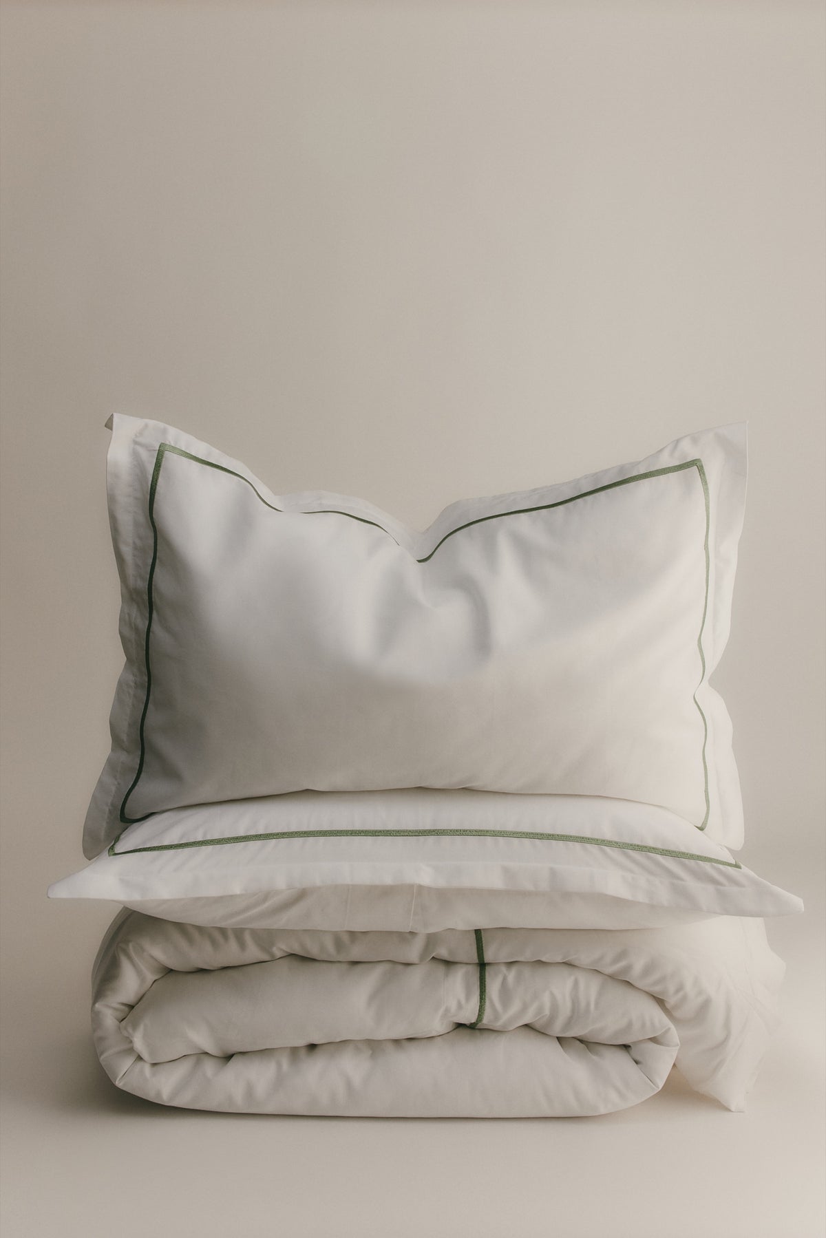 Duvet Cover Sham Set White Hedge Embroidery
