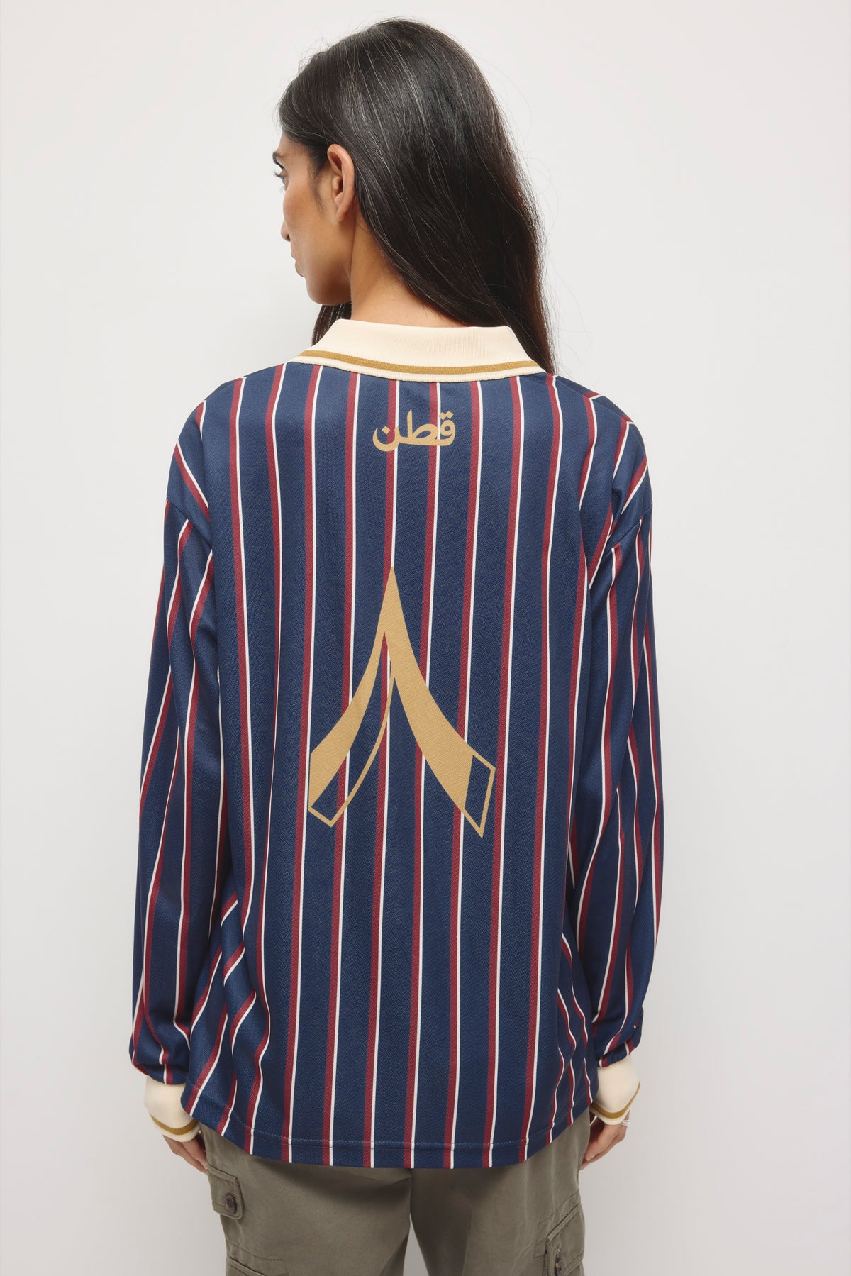 Kotn Long Sleeve Soccer Jersey in Deep Ocean/Carmine/Birch