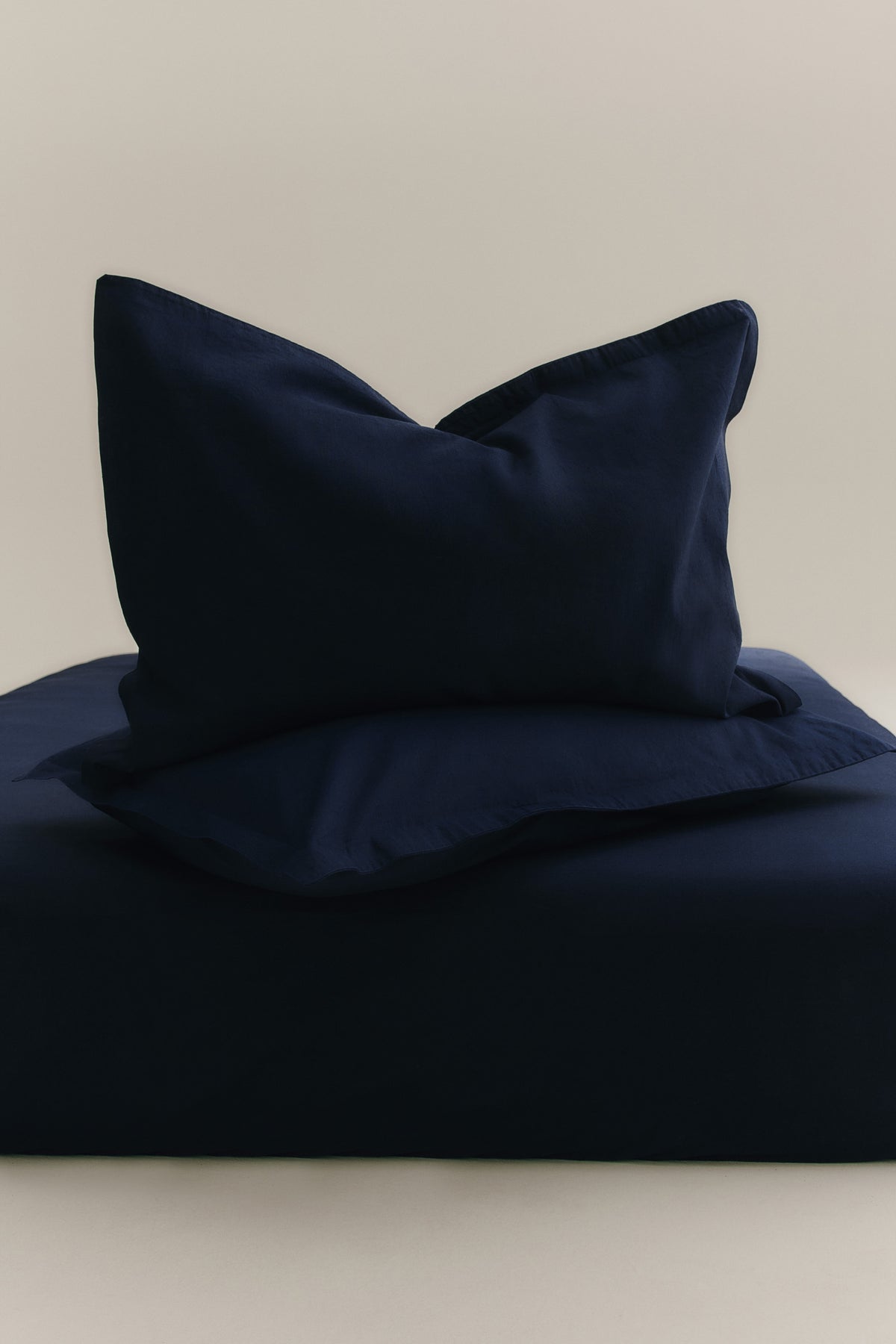 Linen Duvet Cover and Sham Set in Maritime