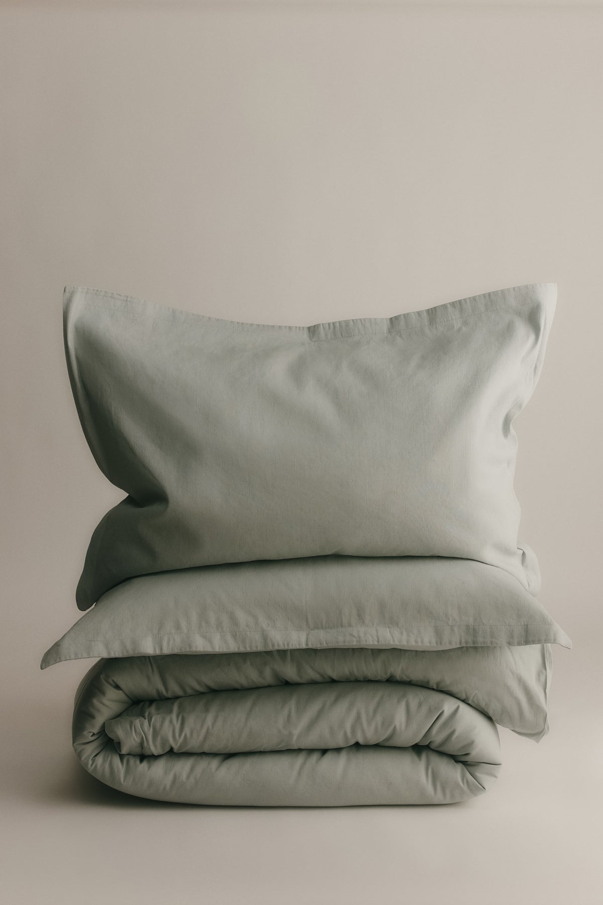 Linen Duvet Cover and Sham Set in Puritan Grey