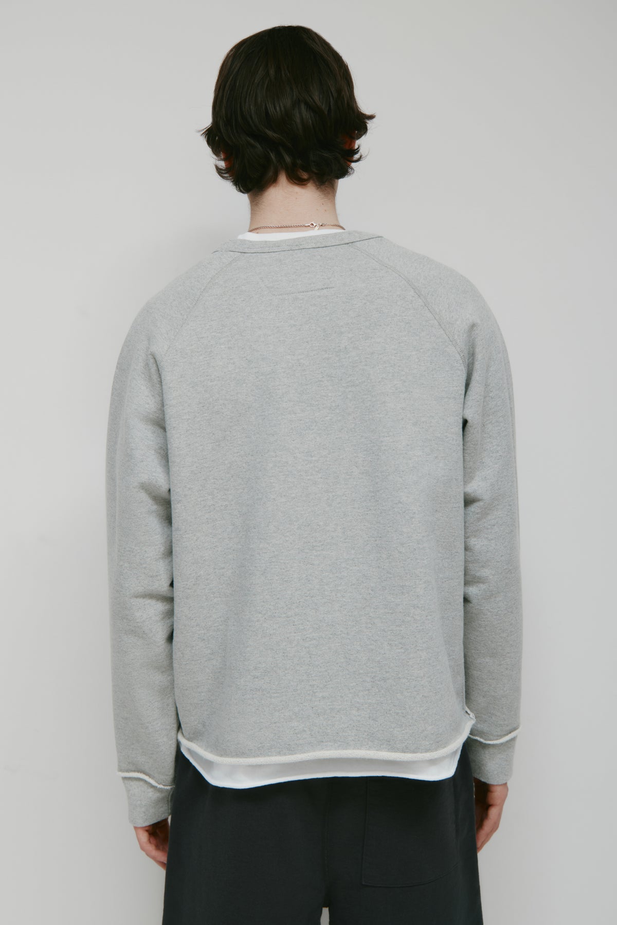 Crewneck Asr Cut-Off Pour Hommes en gris chiné