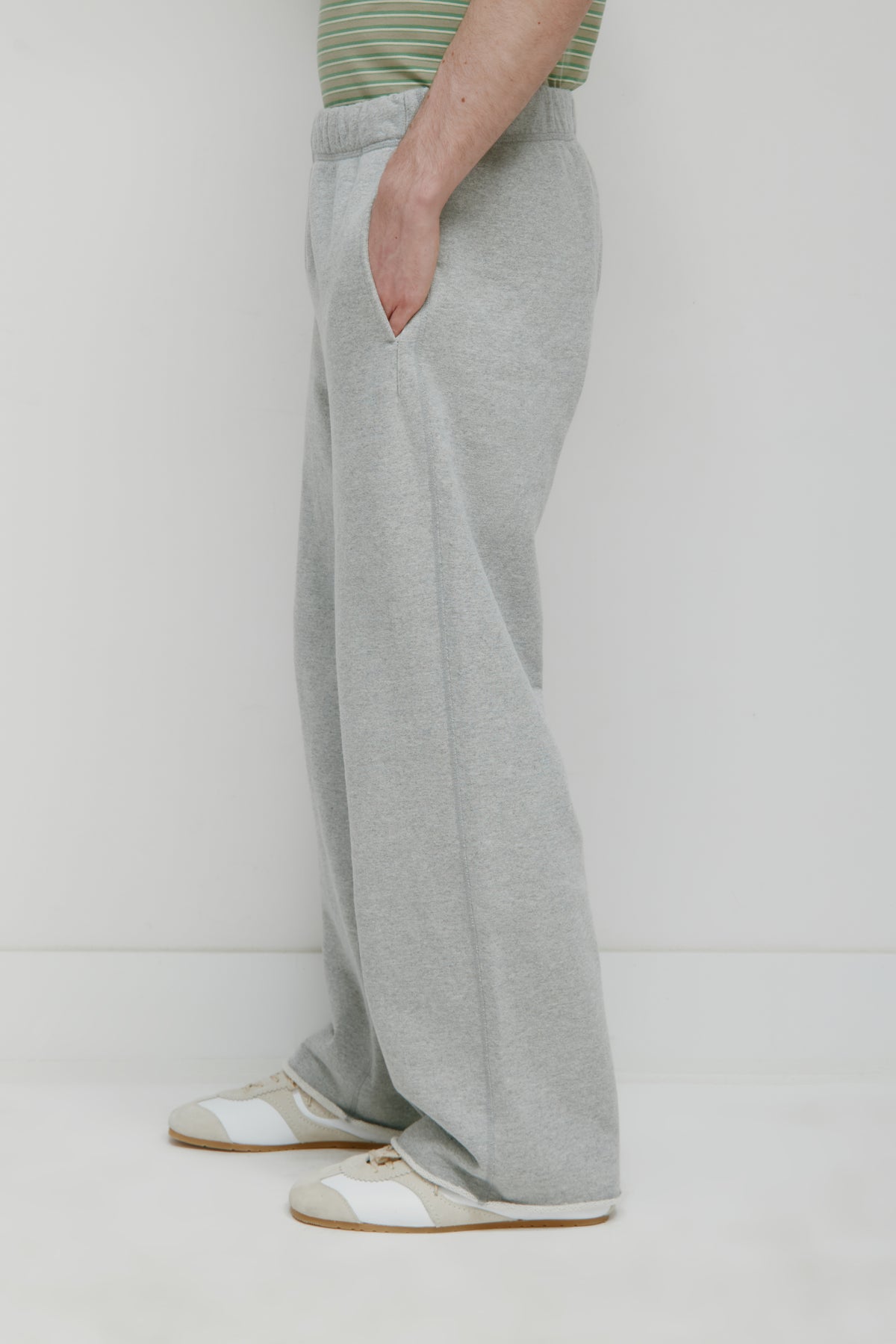 Sweatpant Asr Cut-off Pour Hommes en gris chiné