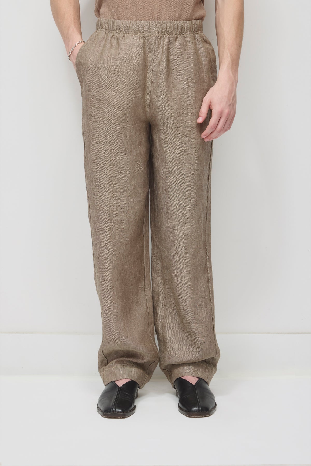 Men's Cairo Linen Pant in Taupe