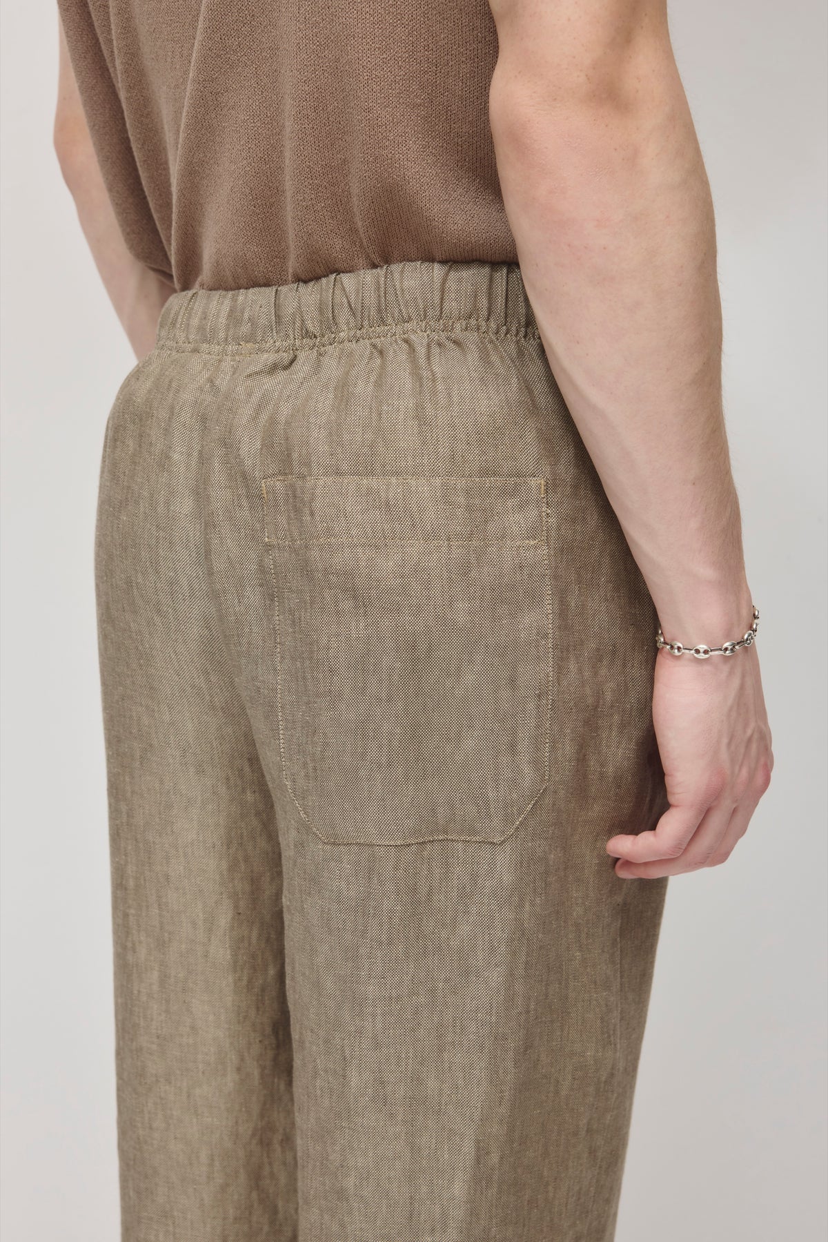 Men's Cairo Linen Pant in Taupe