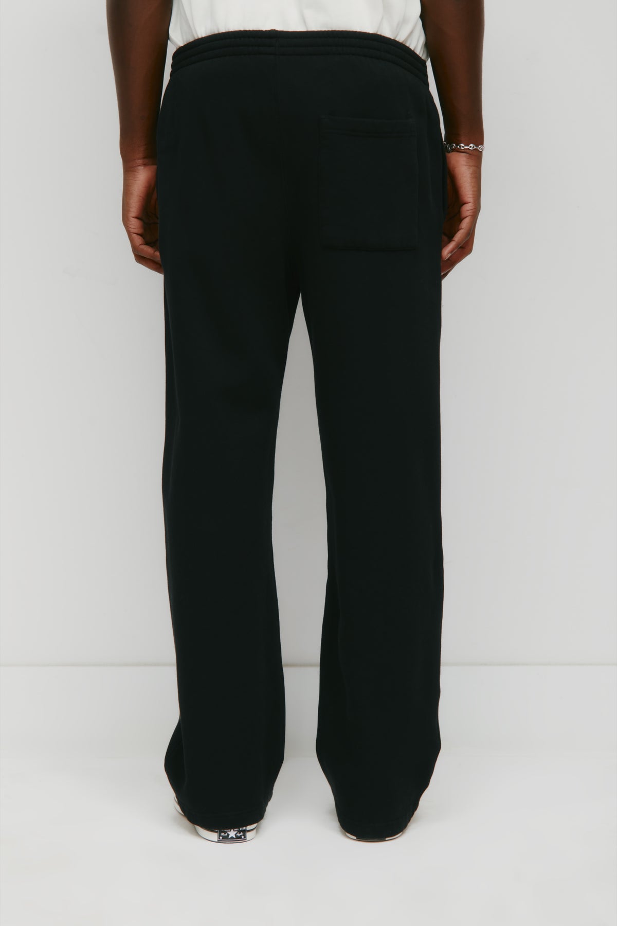 Pantalon de survêtement droit essentiel pour homme en noir