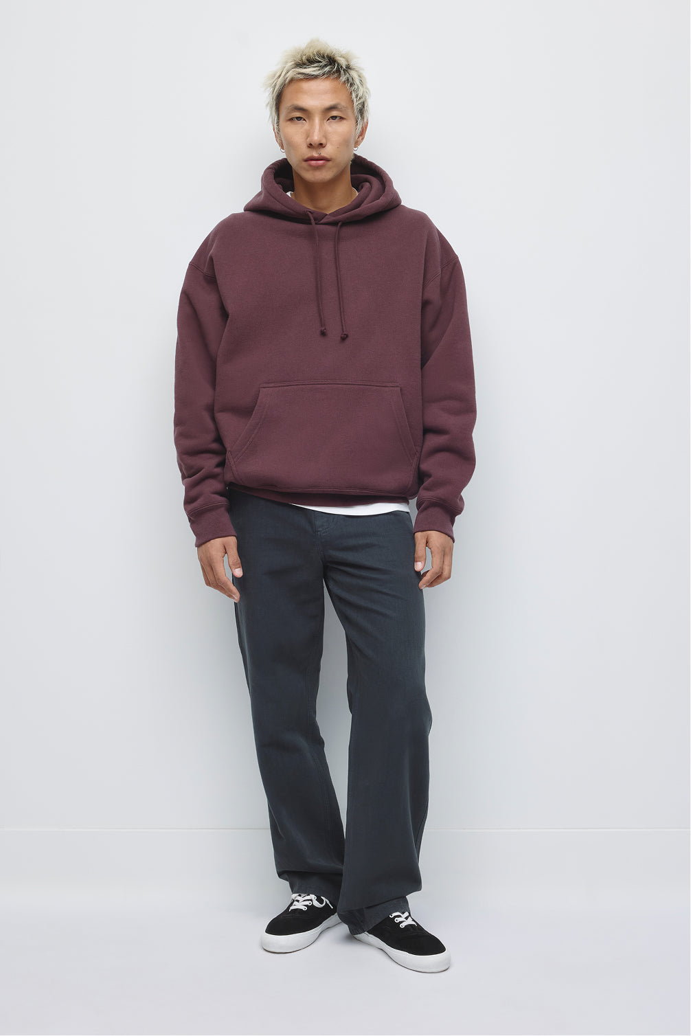 Men's Heavyweight Hoodie in Chocolate Plum