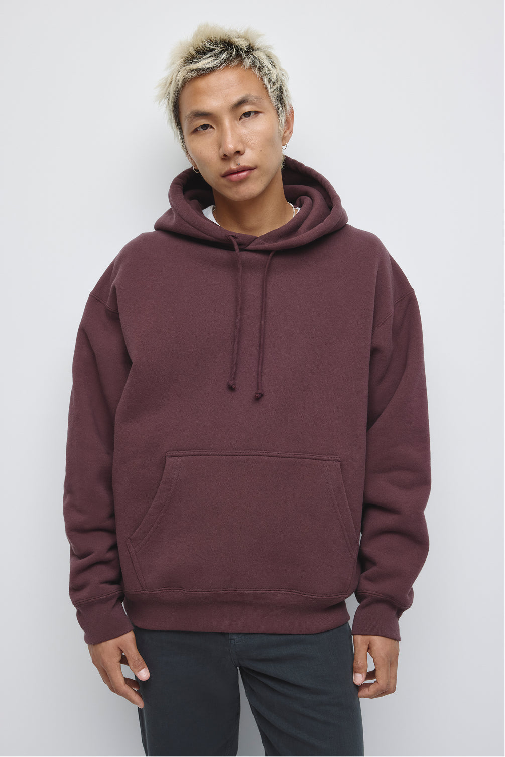 Men's Heavyweight Hoodie in Chocolate Plum