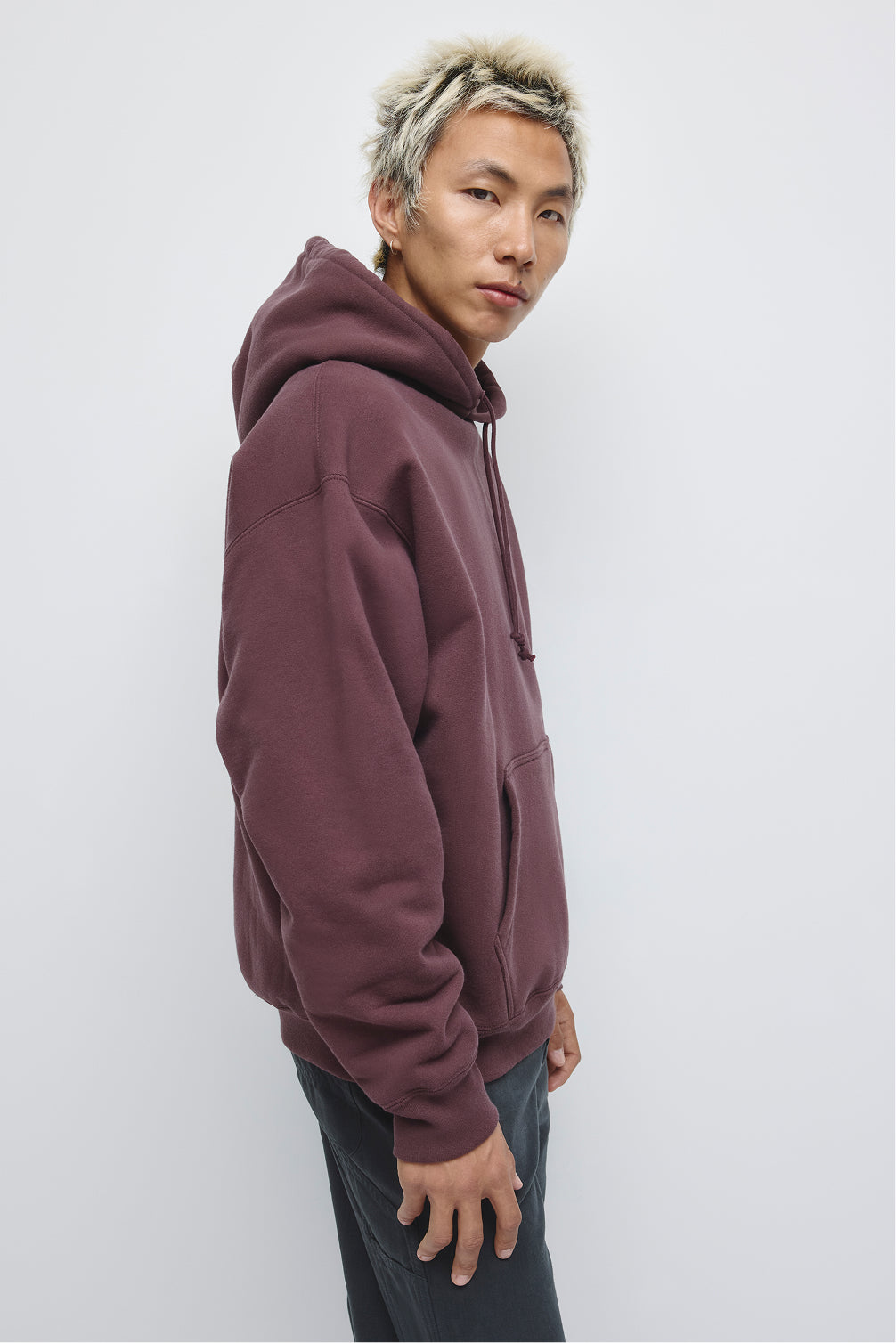 Men's Heavyweight Hoodie in Chocolate Plum