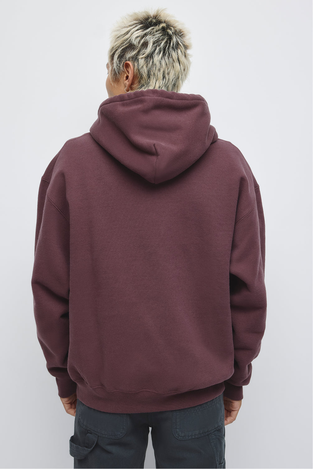 Men's Heavyweight Hoodie in Chocolate Plum