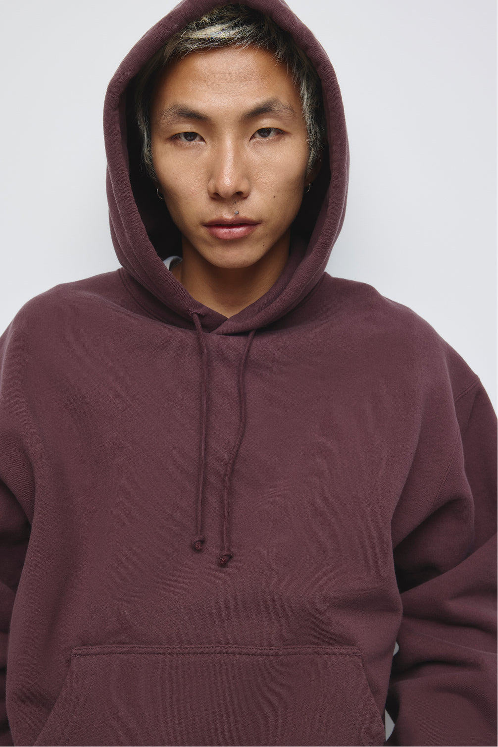 Men's Heavyweight Hoodie in Chocolate Plum