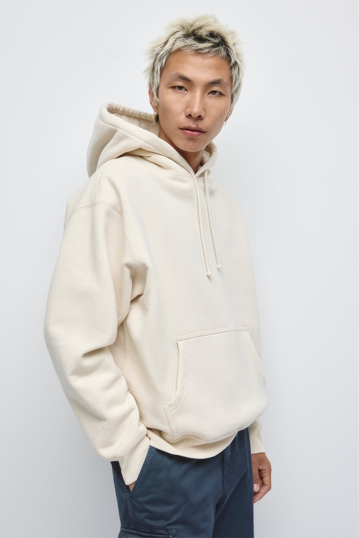 Men's Heavyweight Hoodie in Cream