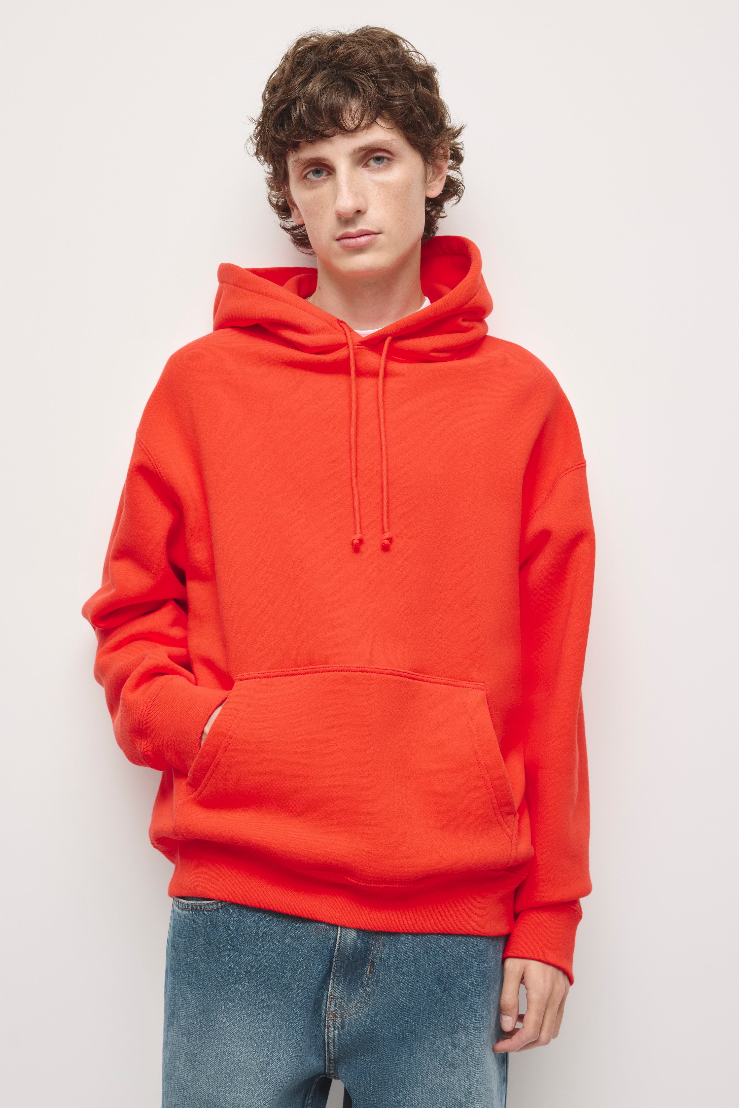 Men's Heavyweight Hoodie in Fiery Red