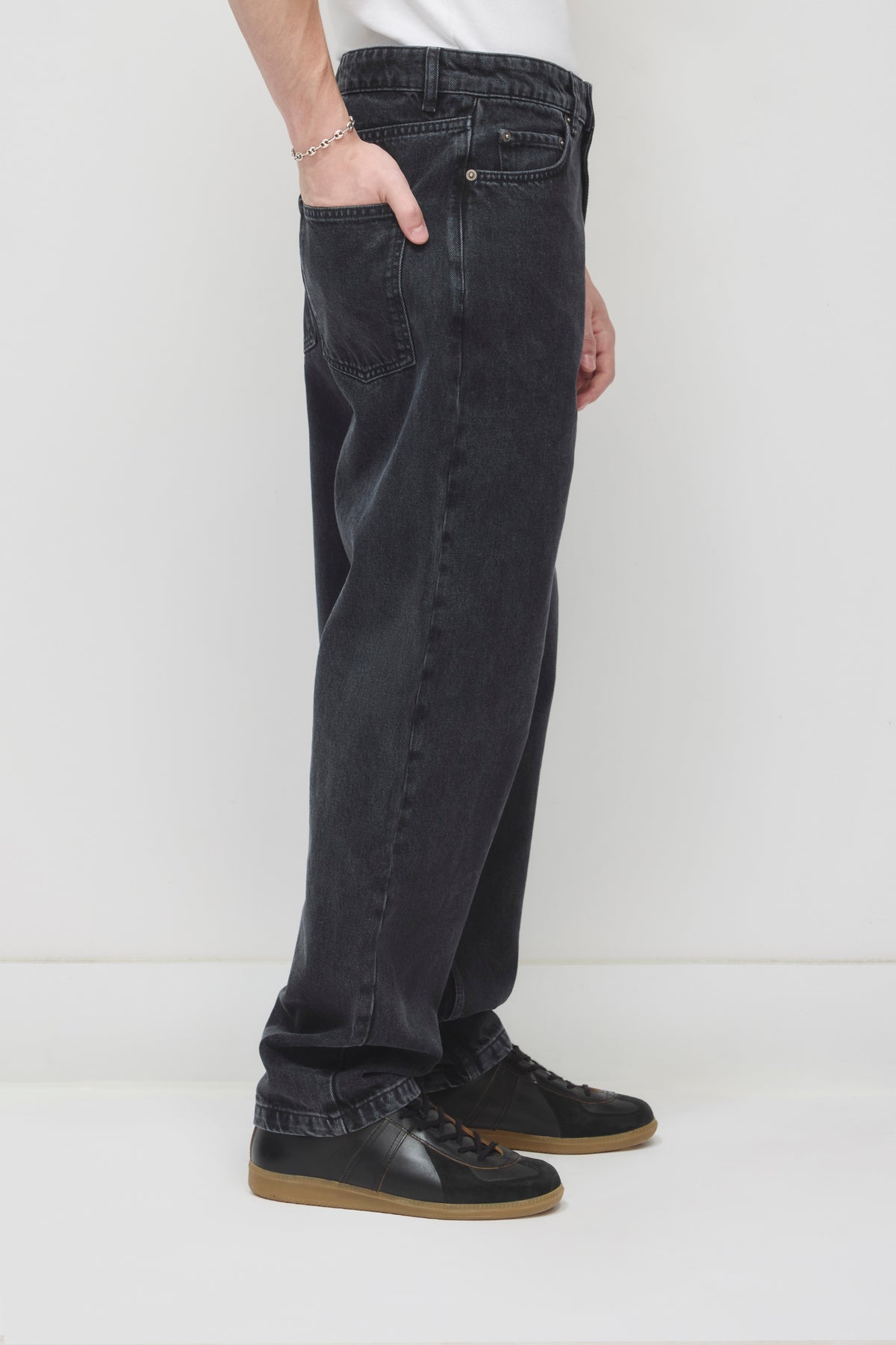 Jean Masa pour homme en washed Black