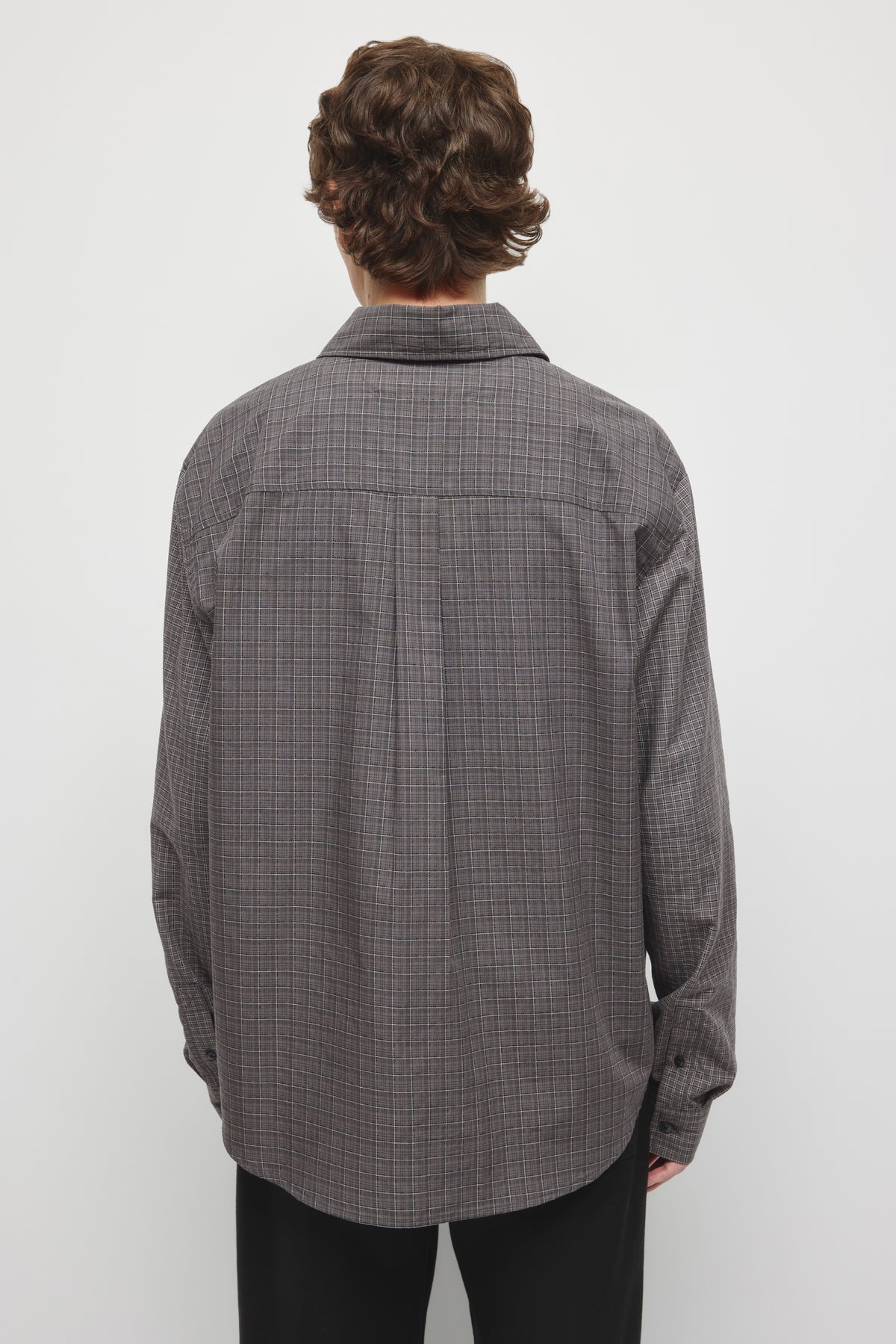 Chemise Patchwork pour homme en tartan gypse/noir