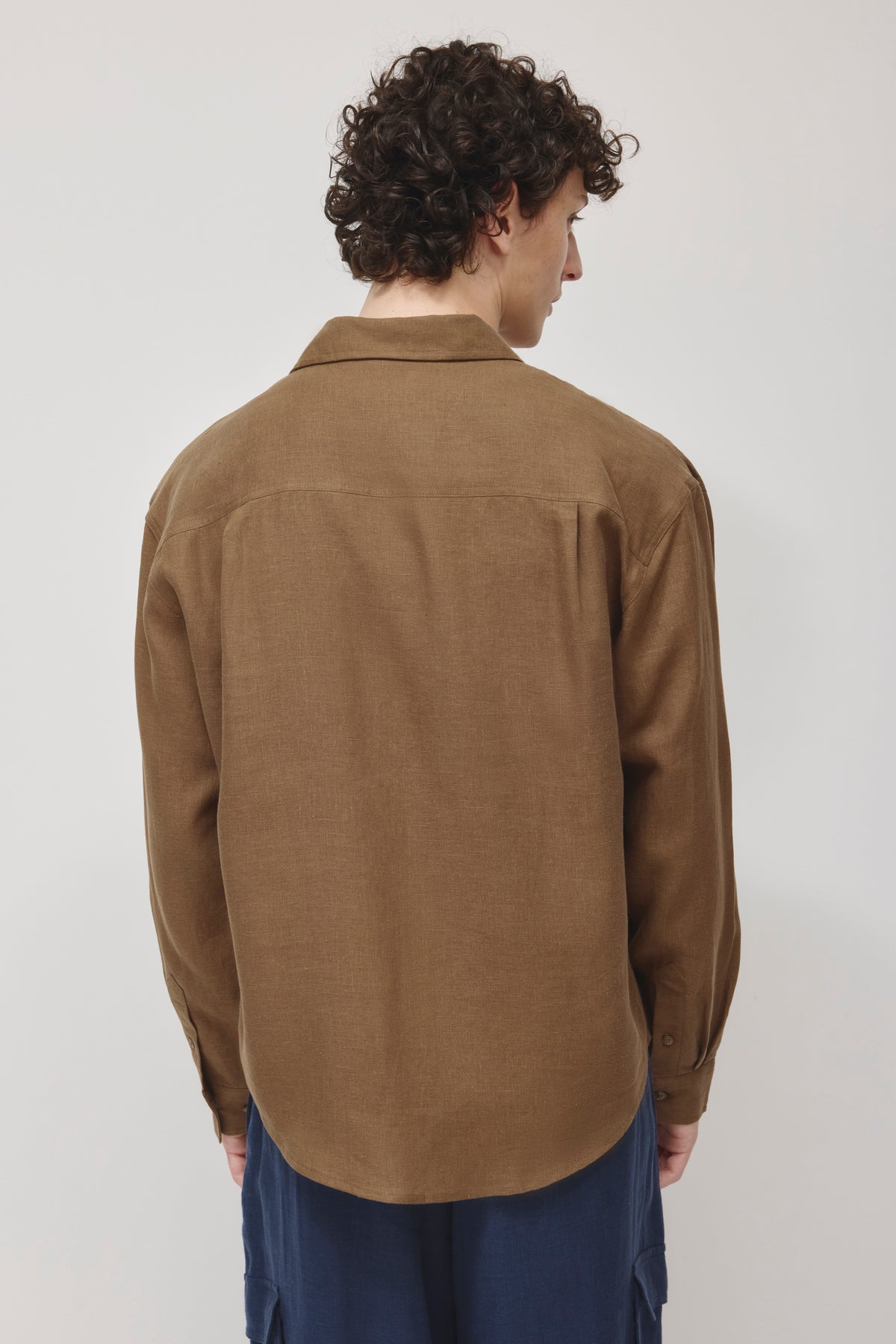 Chemise en lin Sila pour homme en teck