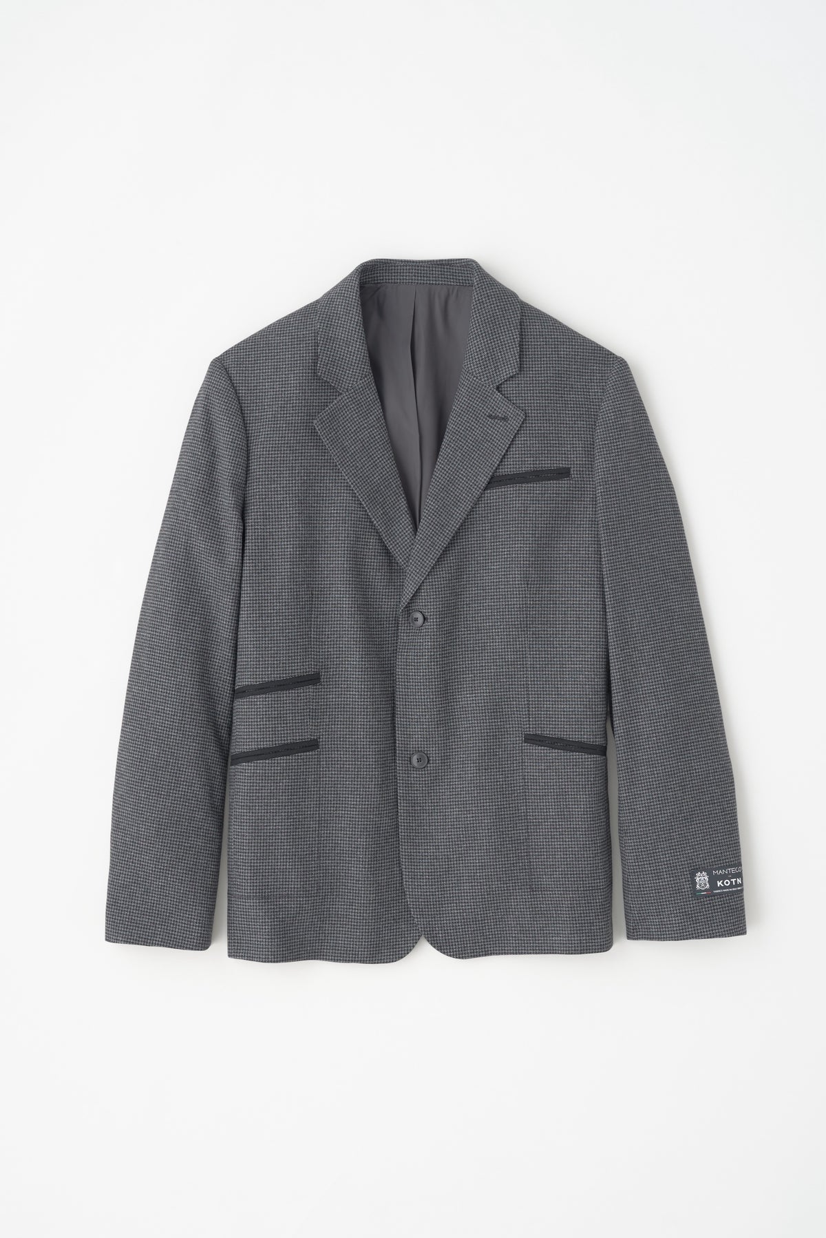 Veste Laureate en laine en pied-de-poule anthracite