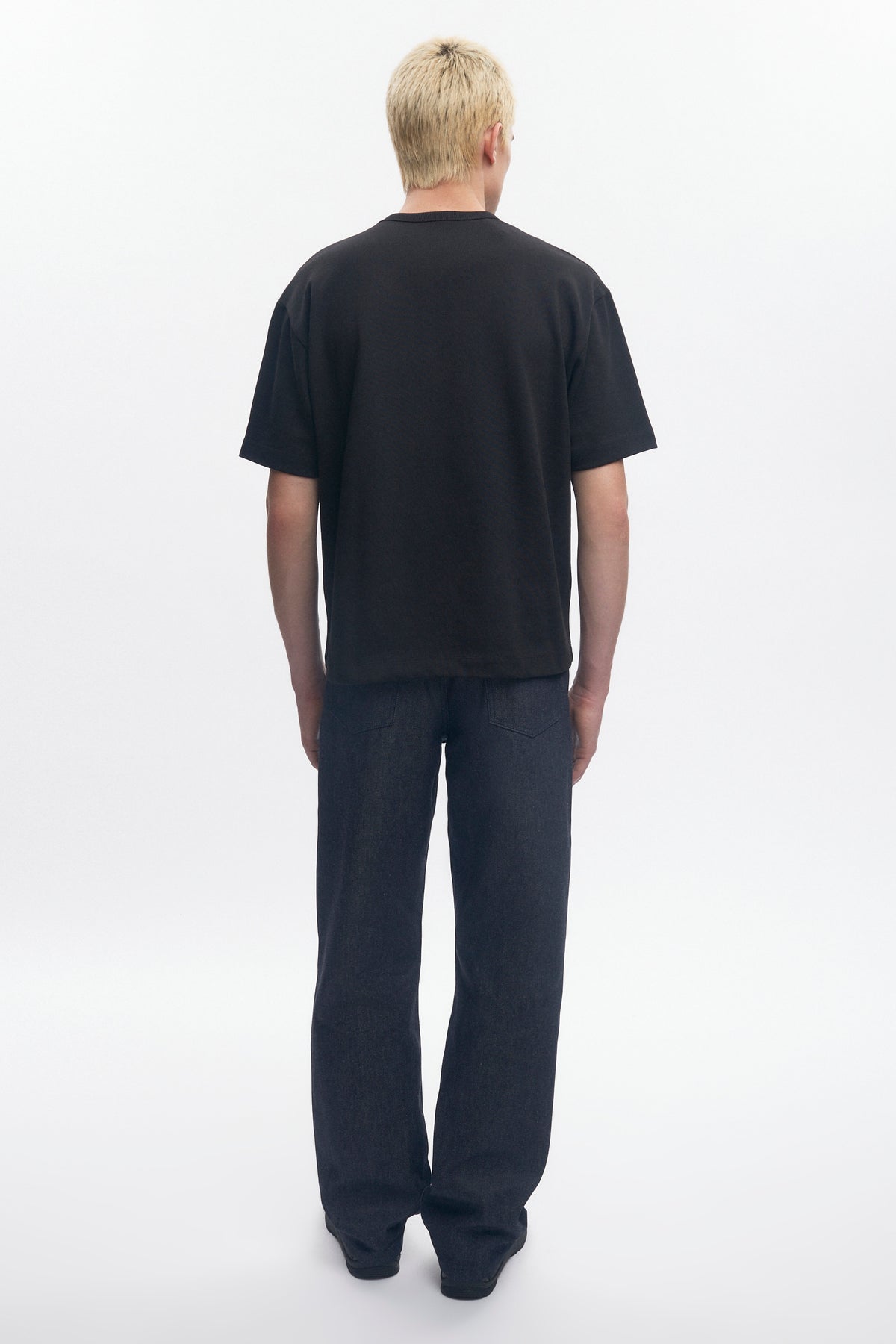 Men's Box Slub Tee in Black