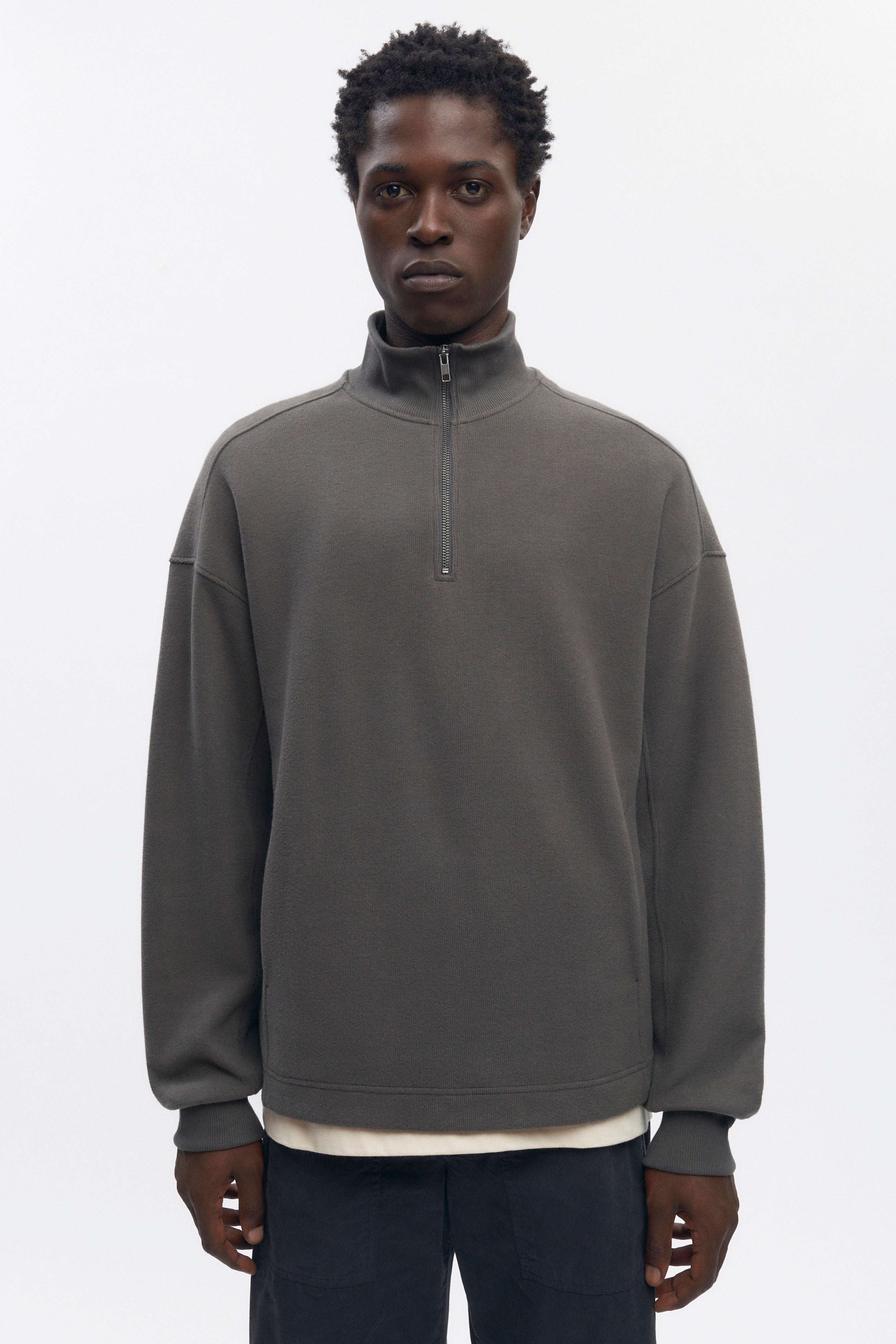 Men's Cozy Quarter Zip in Beluga