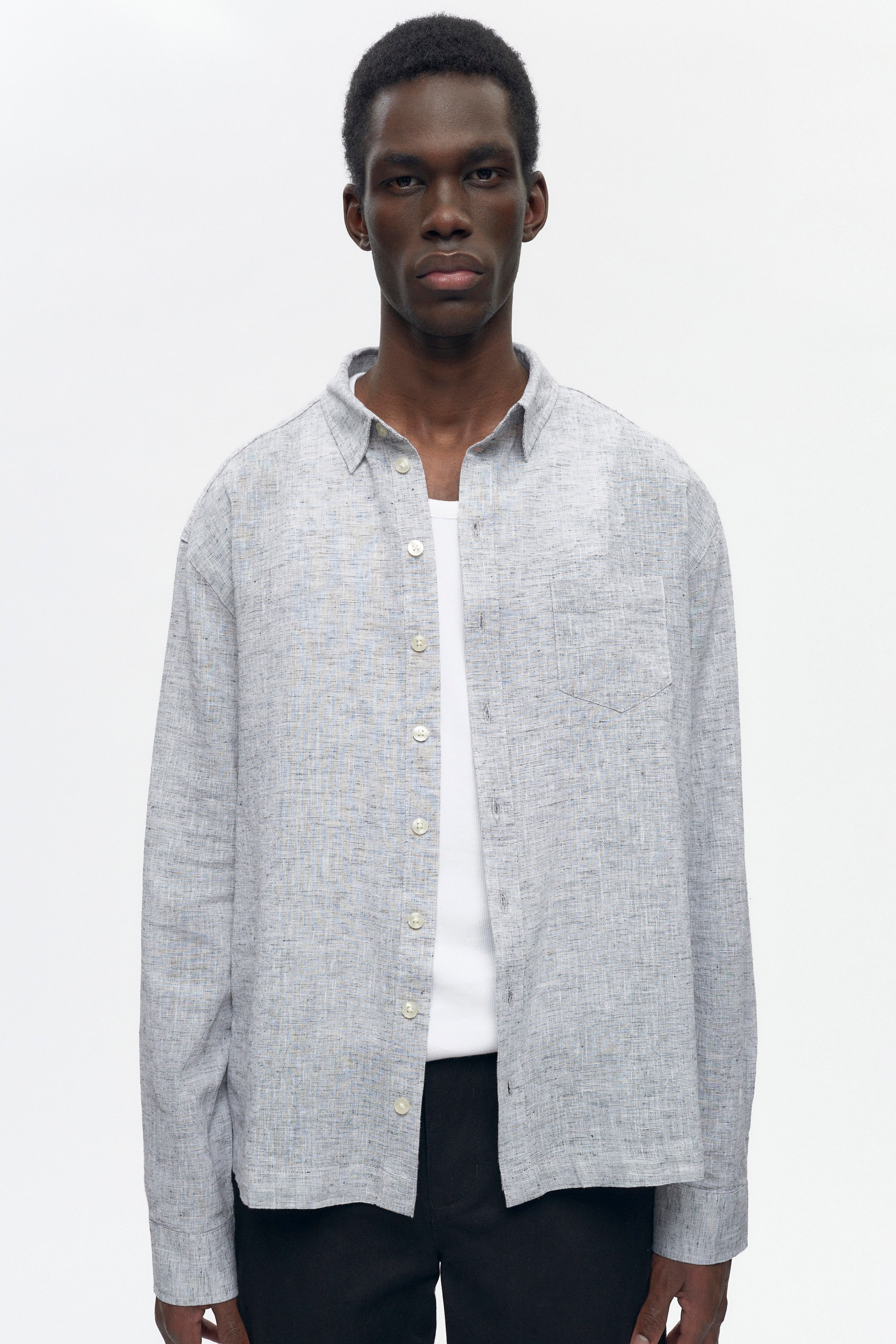 Chemise Featherweight en gris puritain