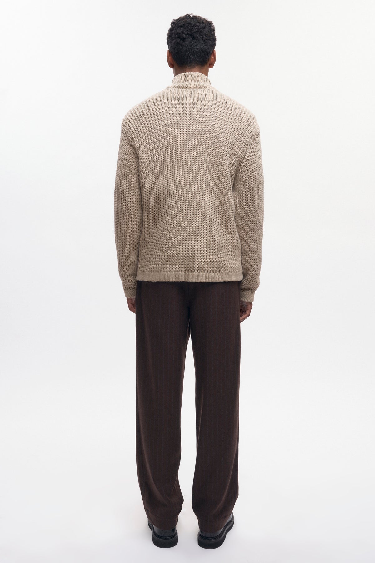 Pull à fermeture éclair Hadi pour homme en oat