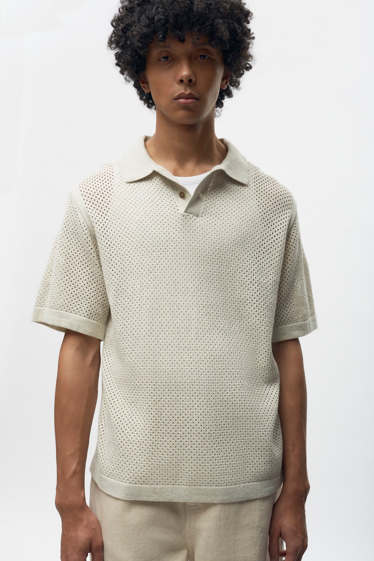 Mina Polo Oat Melange