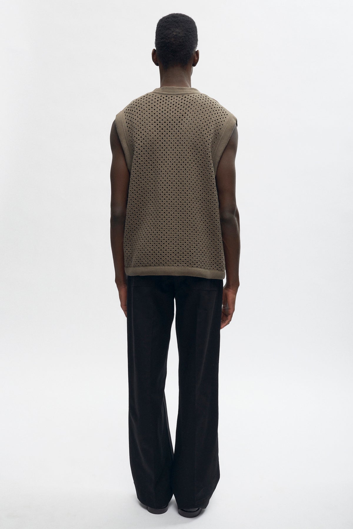 Mina Vest in Dark Taupe