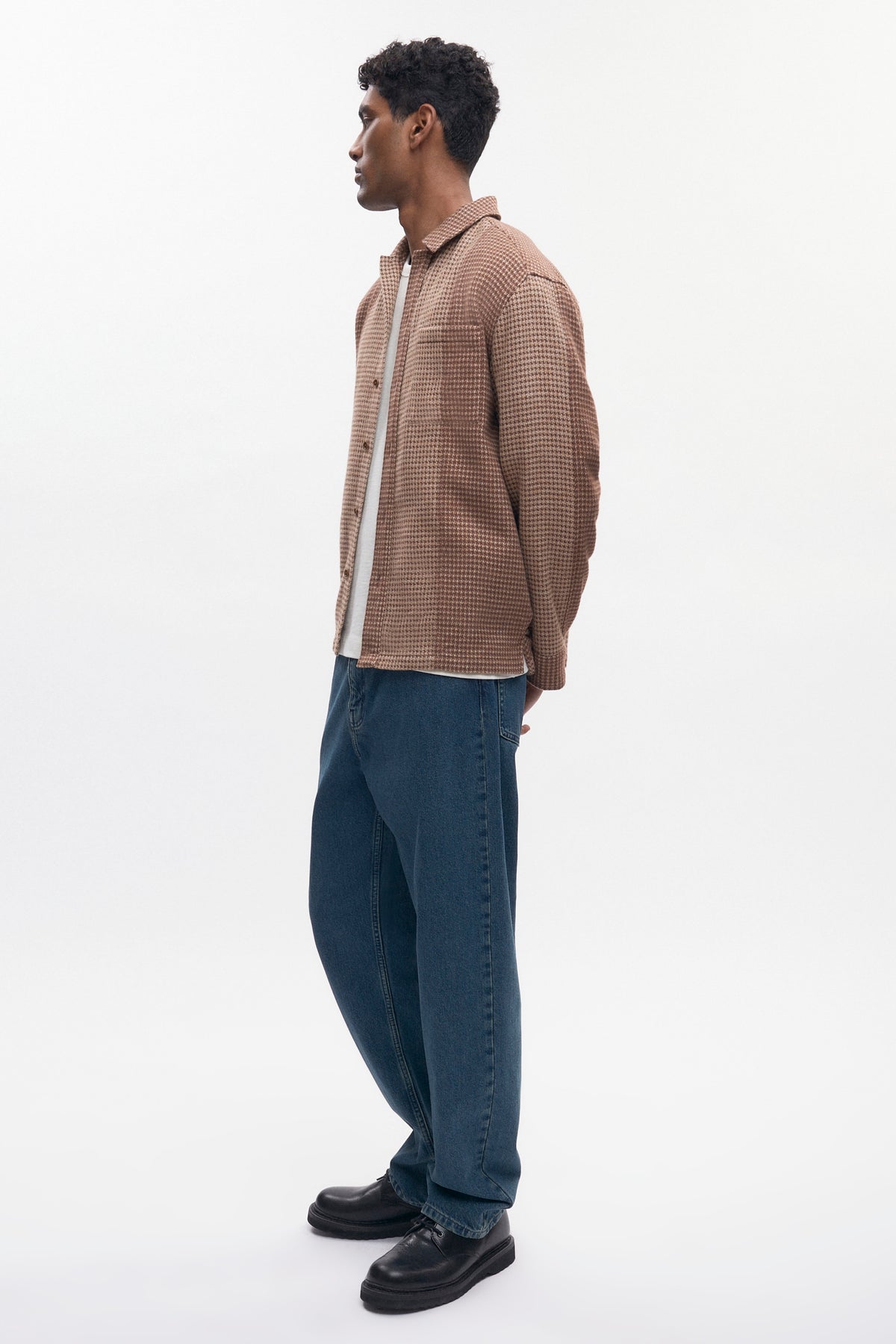 Chemise Misr pour hommes en cacao mélangé