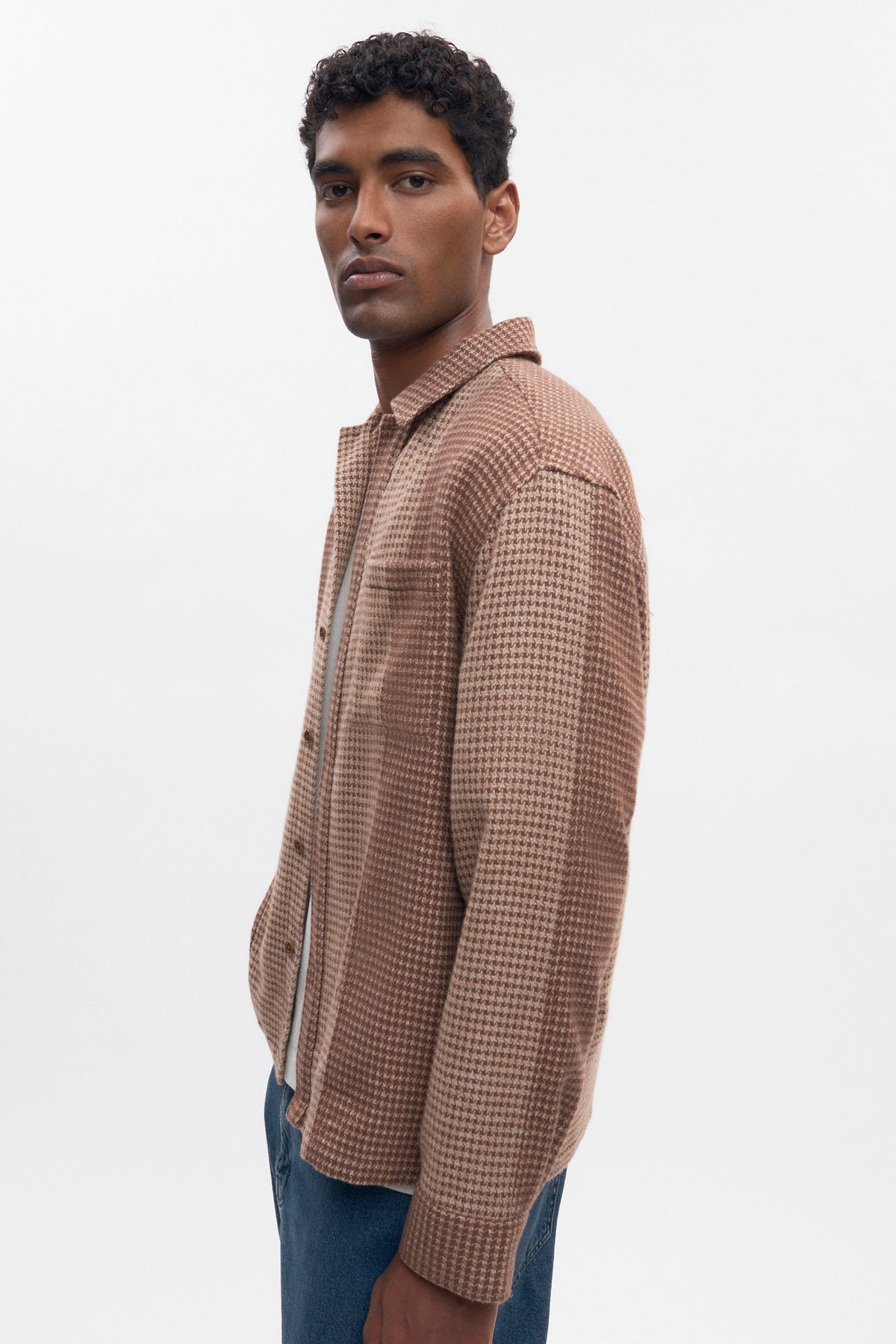 Chemise Misr pour hommes en cacao mélangé