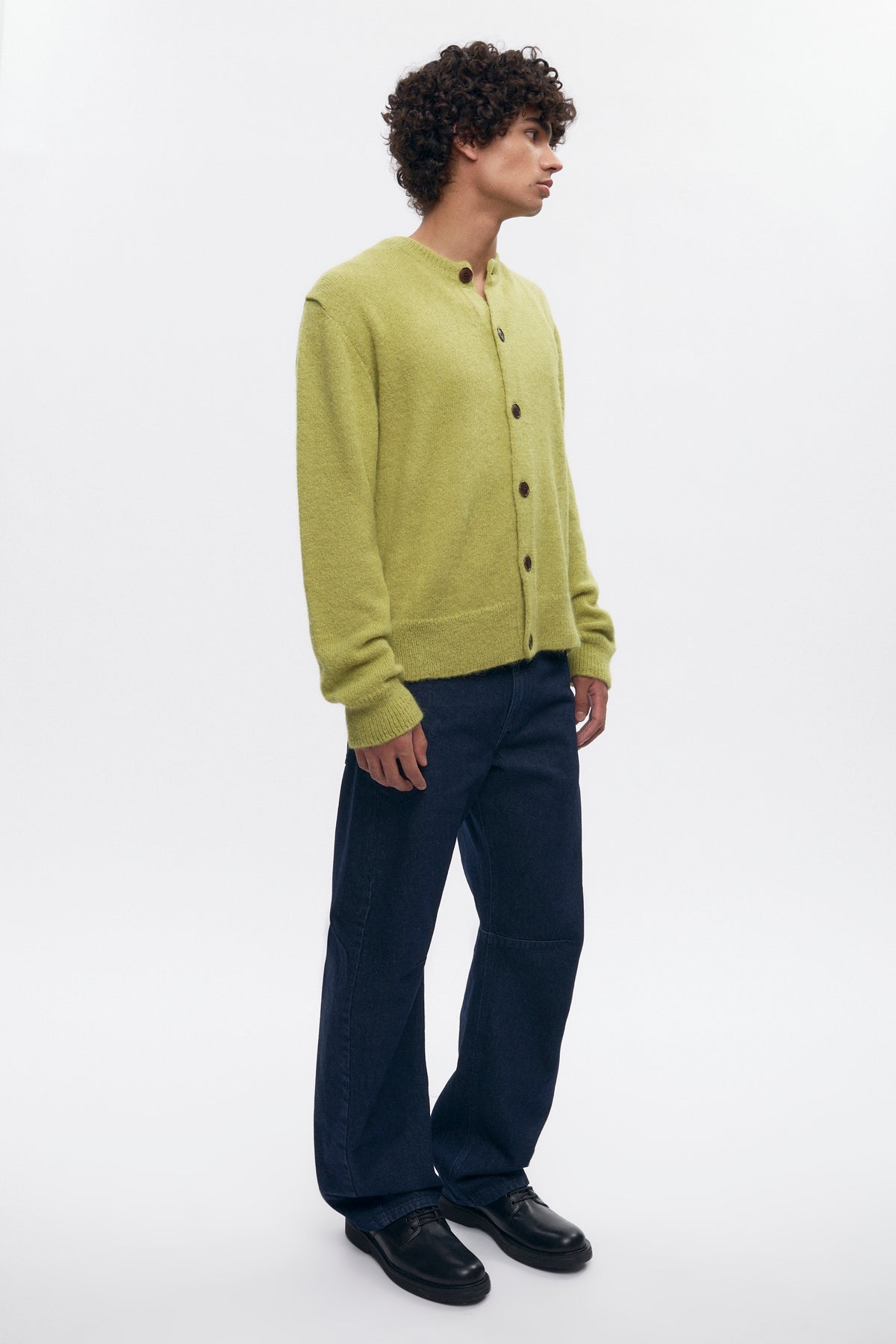 Cardigan Noor Fuzzy pour homme en hazel