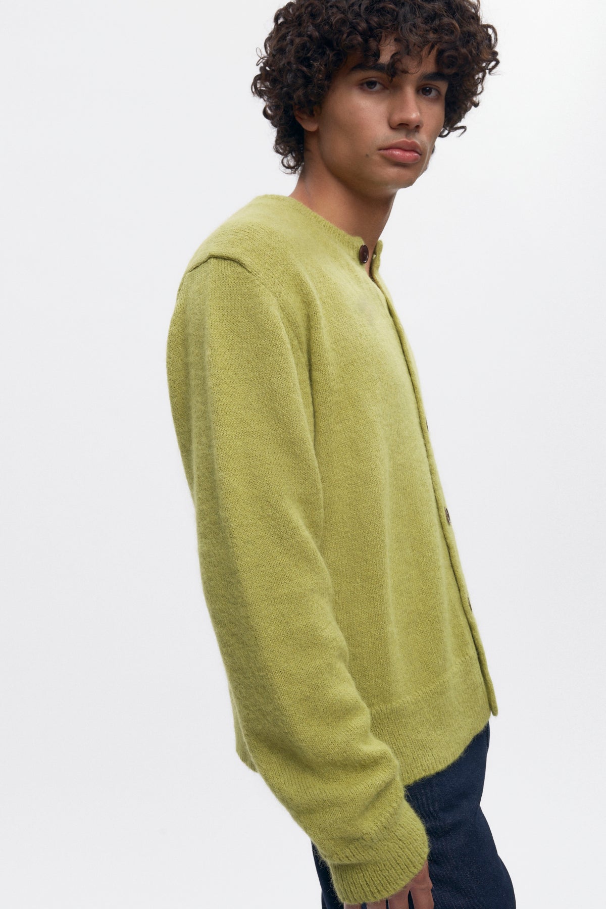 Cardigan Noor Fuzzy pour homme en hazel
