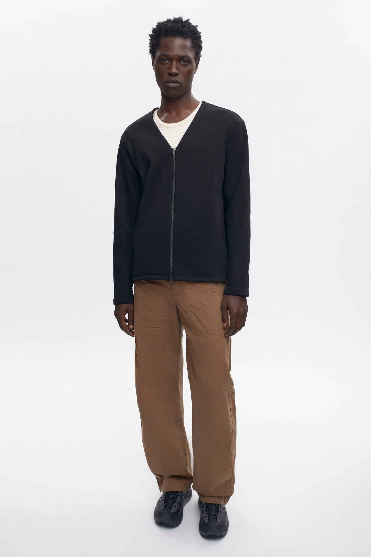 T-shirt à manches longues Thebes pour homme en noir