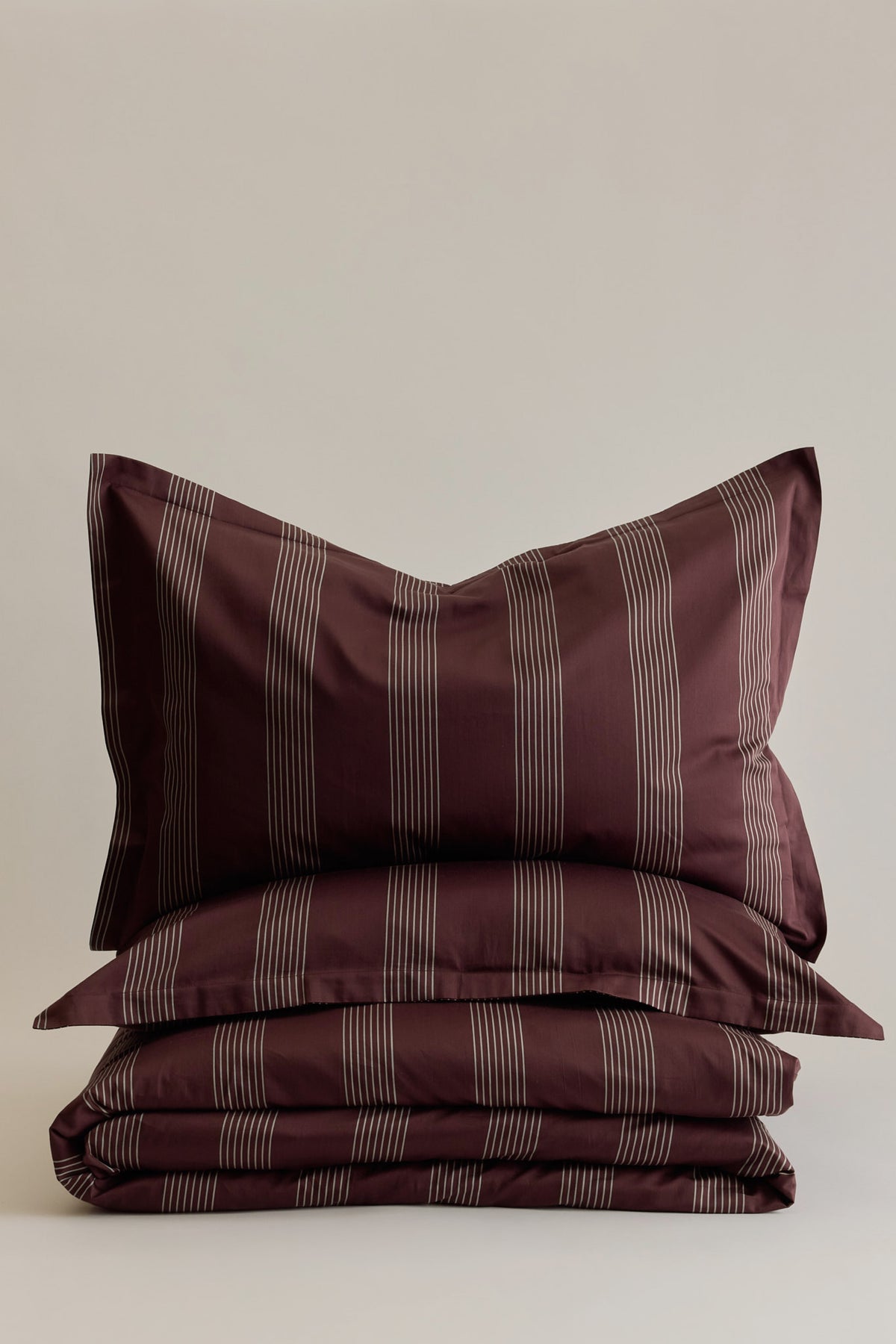 Duvet Cover and Sham Set in Chocolate Plum/Cashmere
