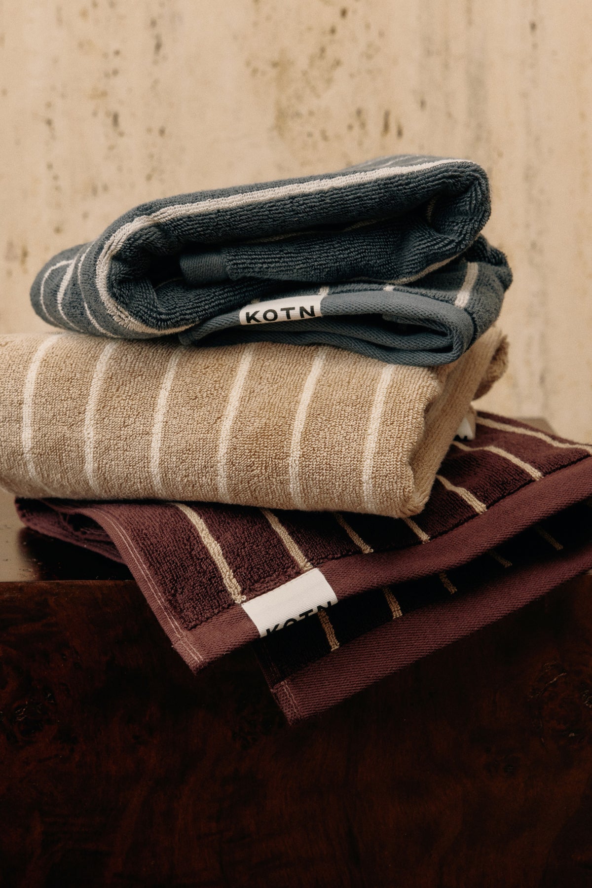 Egyptian Cotton Hand Towel (2 Pack) in Chocolate Plum/Cashmere