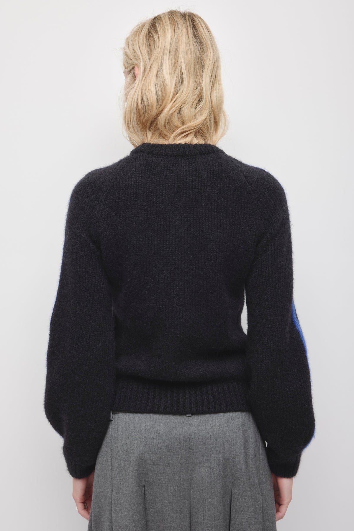 Pull zippé Ali pour femme en noir/Bleu