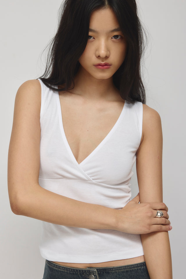 Women's Crossover Tank in White – Kotn