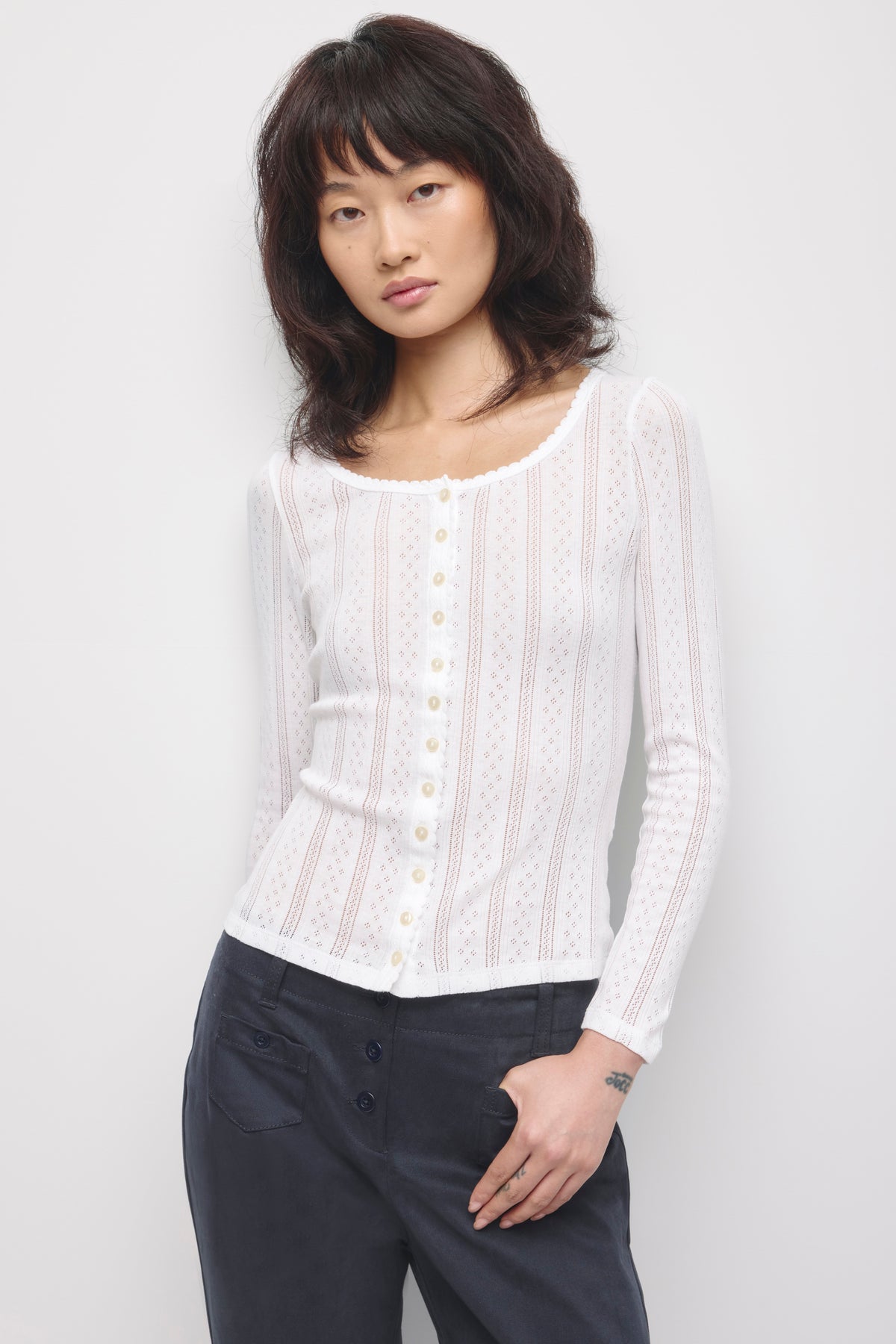 Model is 5’9” and is wearing a size XS.