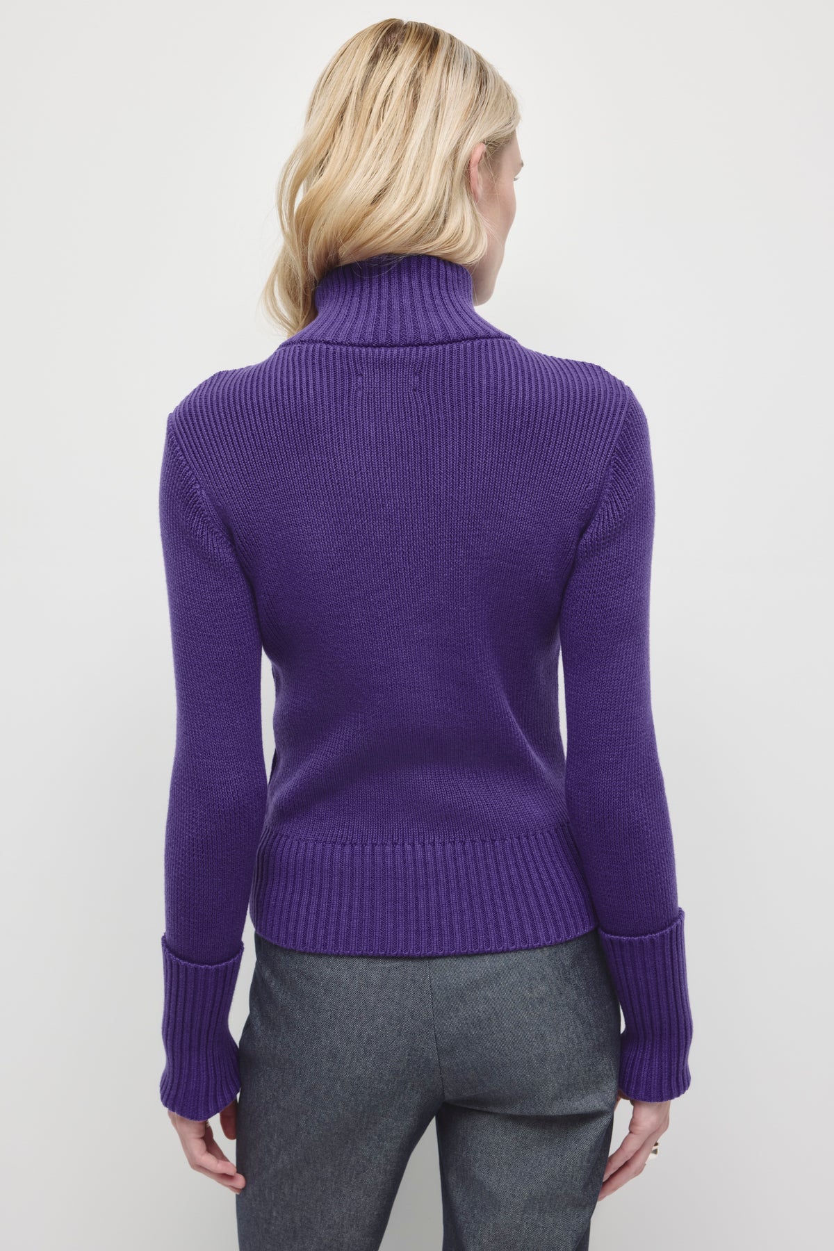 Women's Elara Zip-up Sweater in Violet