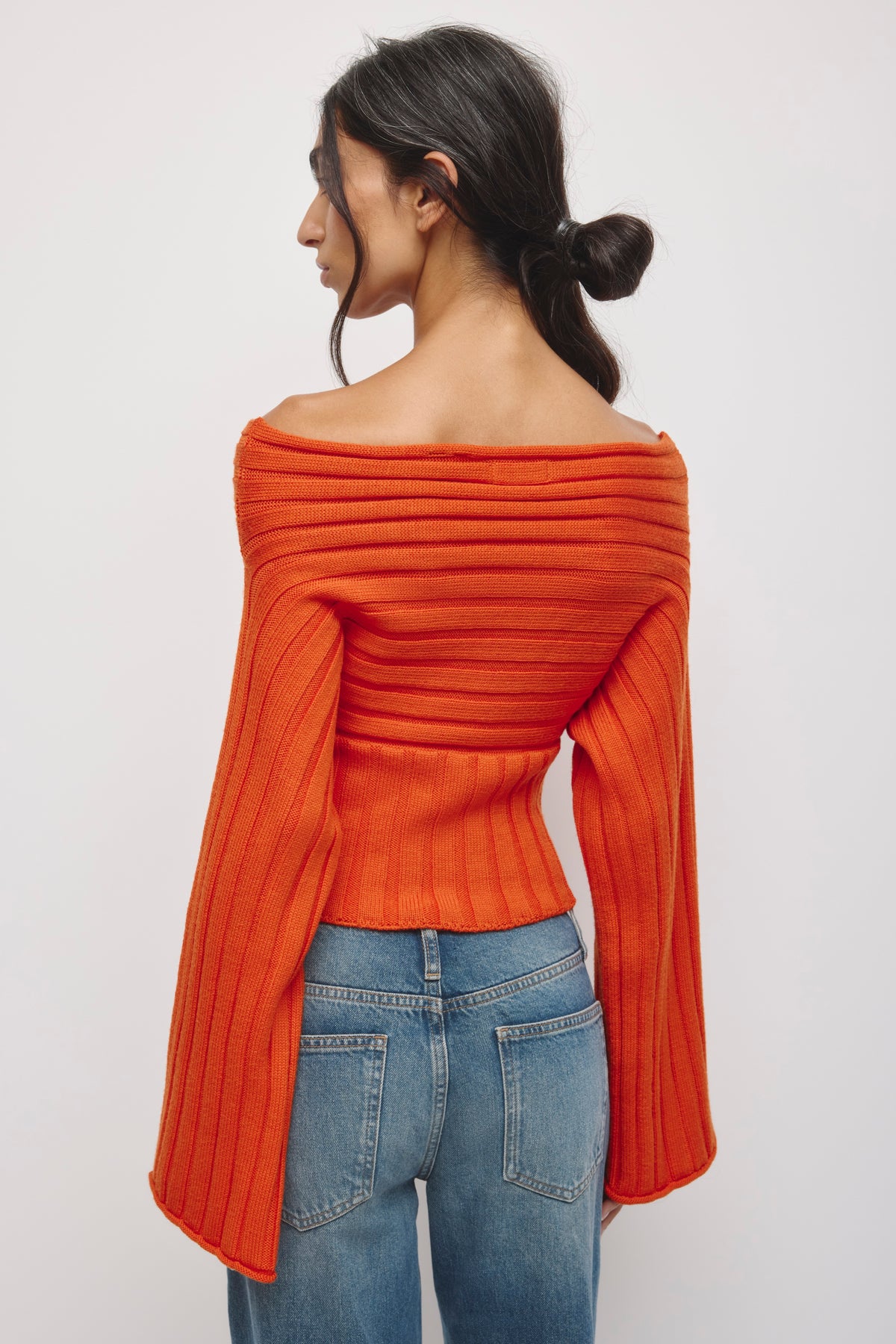 Women's Elina Convertible Sweater in Persimmon