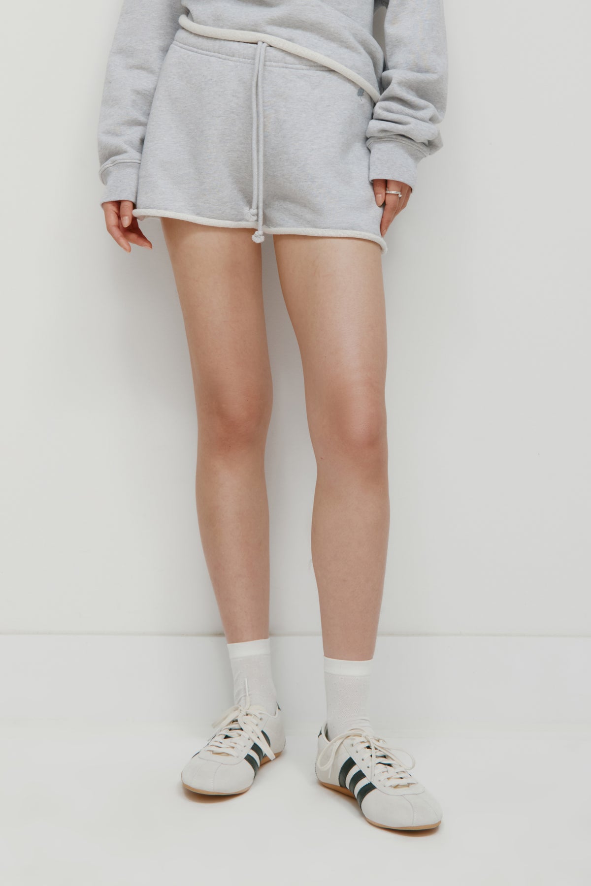 Women's French Terry Cutoff Mini Short in Cloud Mix