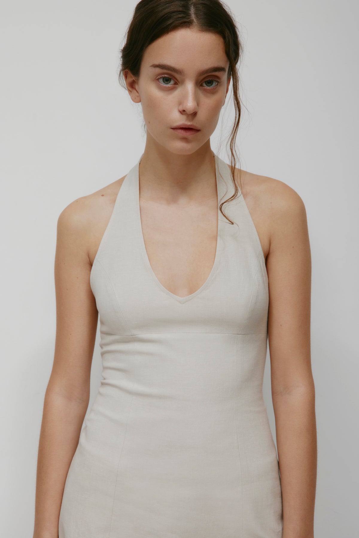 Women's Linen Halter Dress