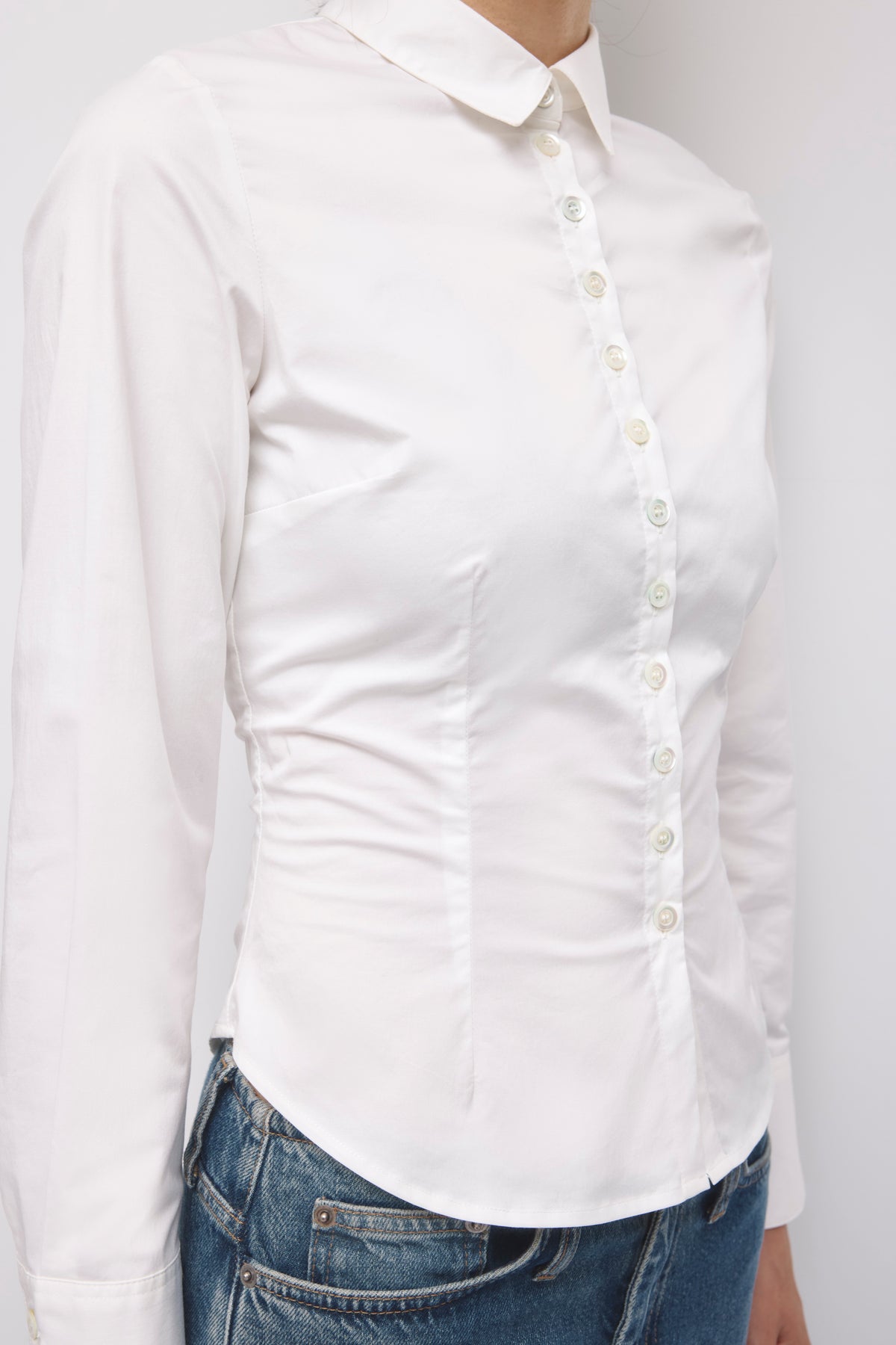 Chemise Ajustée Mahla pour femme en blanc
