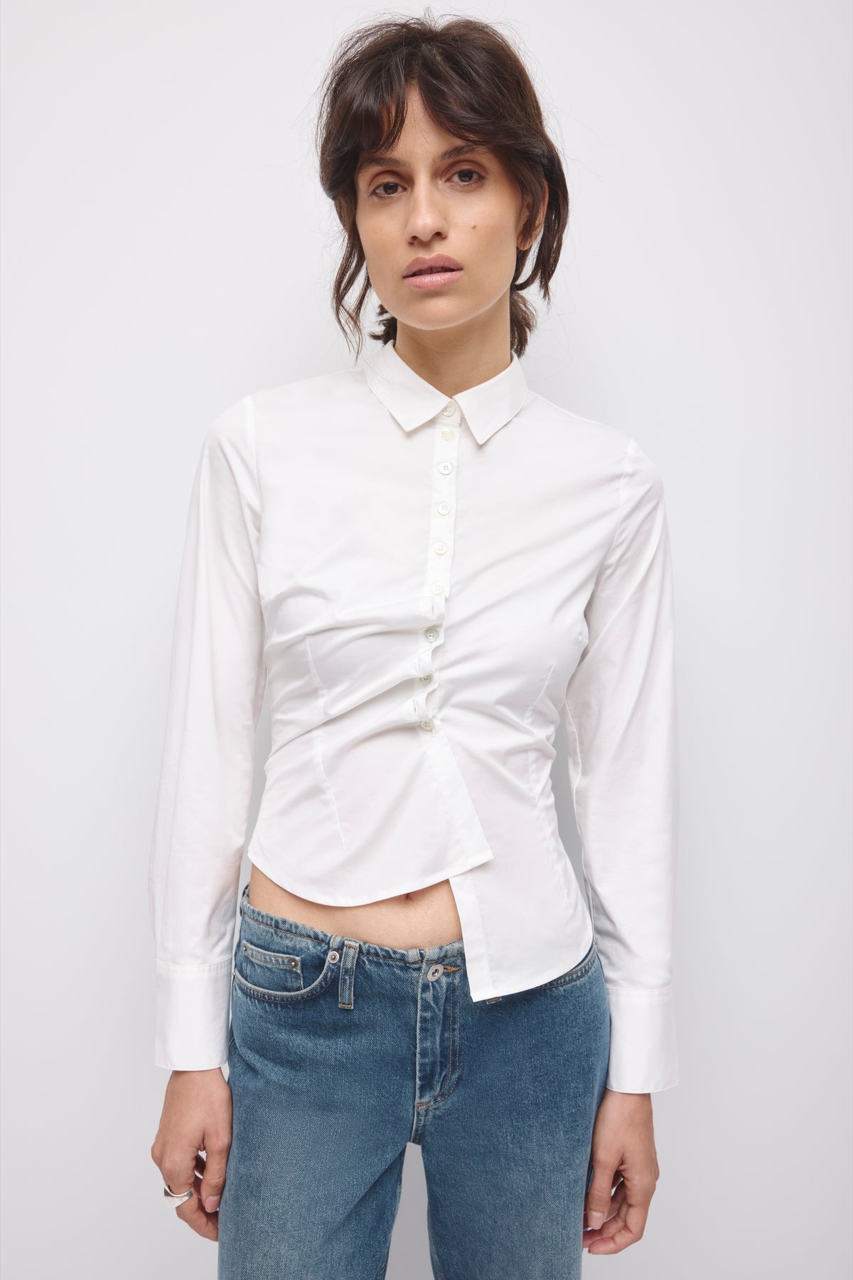 Chemise Ajustée Mahla pour femme en blanc