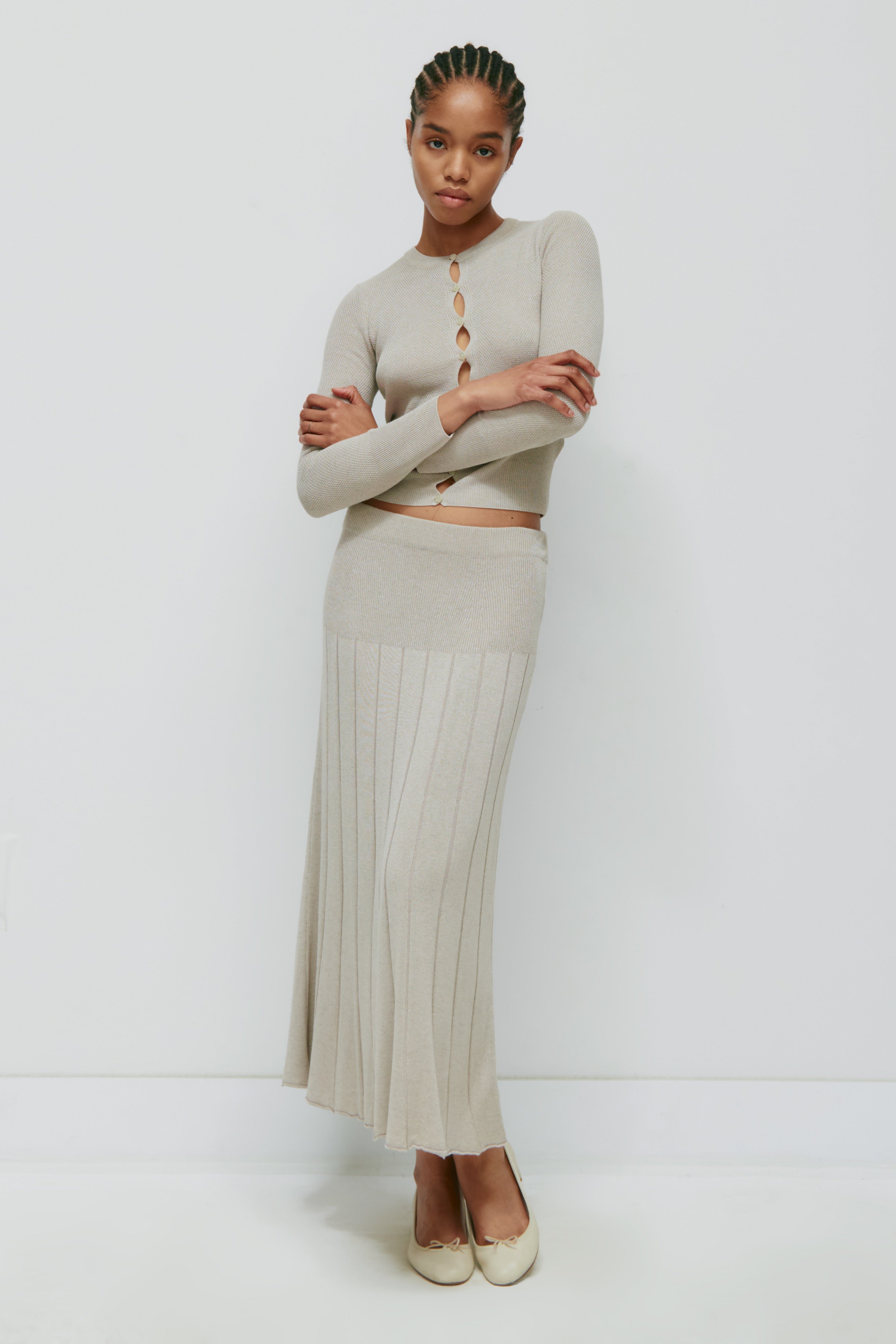 Women's Mesh Skirt in Lino
